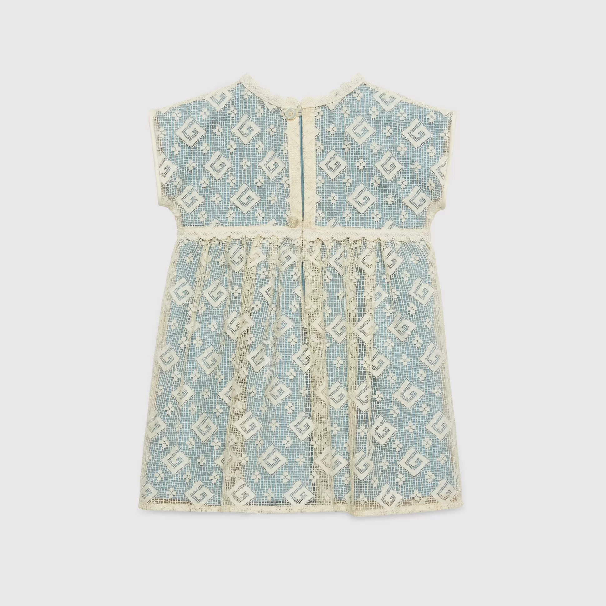 GUCCI Baby Cotton Lace Dress-Children Girls (0-36 Months)