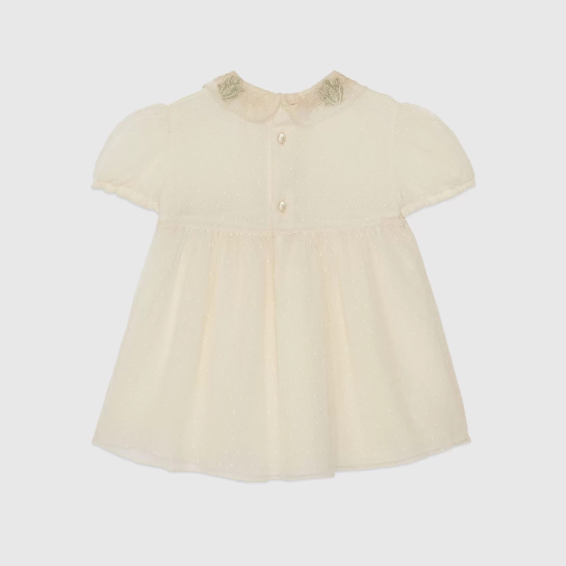 GUCCI Baby Dotted Cotton Tulle Dress-Children Girls (0-36 Months)