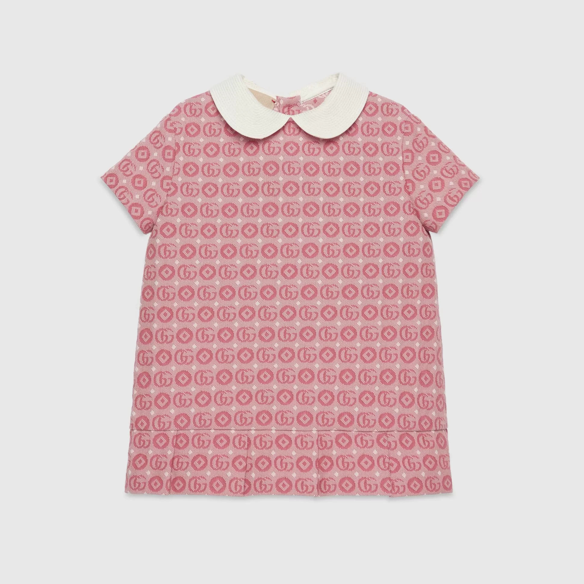 GUCCI Baby Double G Cotton Jacquard Dress-Children Girls (0-36 Months)