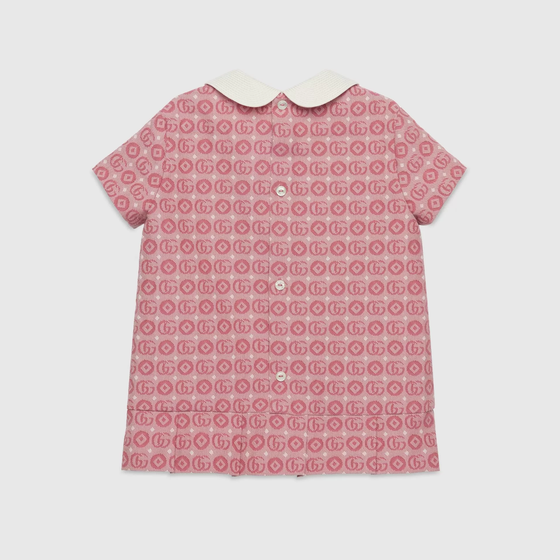 GUCCI Baby Double G Cotton Jacquard Dress-Children Girls (0-36 Months)