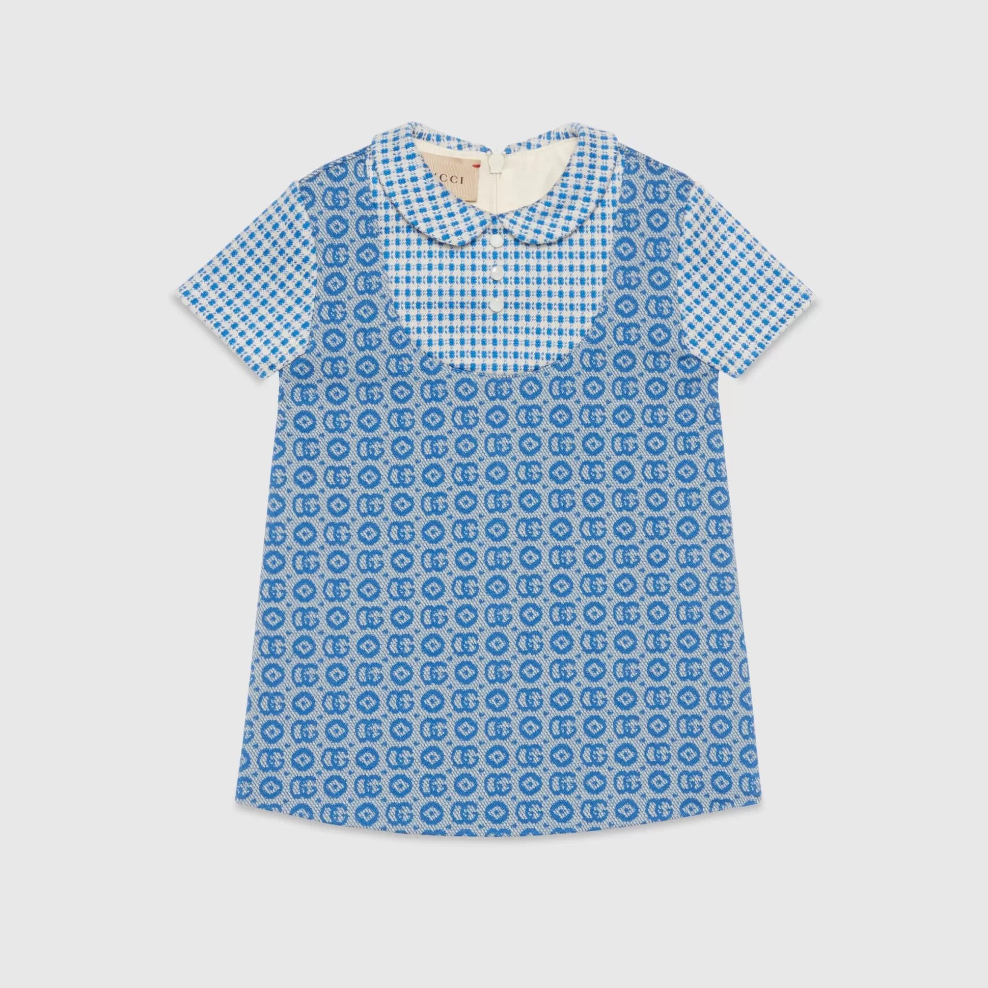 GUCCI Baby Double G Geometric Jersey Dress-Children Girls (0-36 Months)