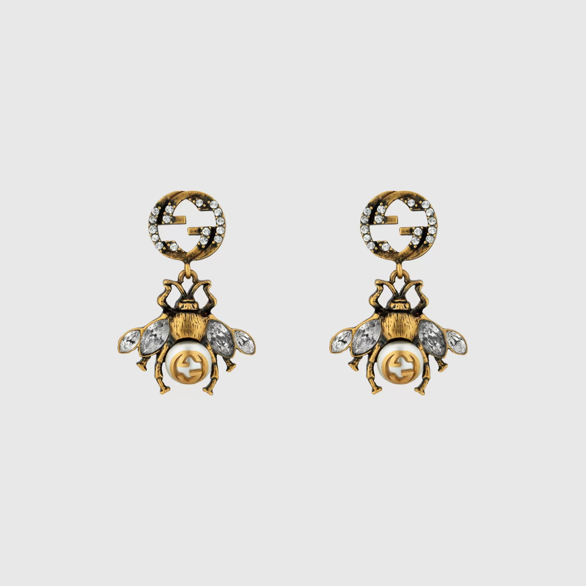 GUCCI Bee Earrings With Interlocking G- Earrings