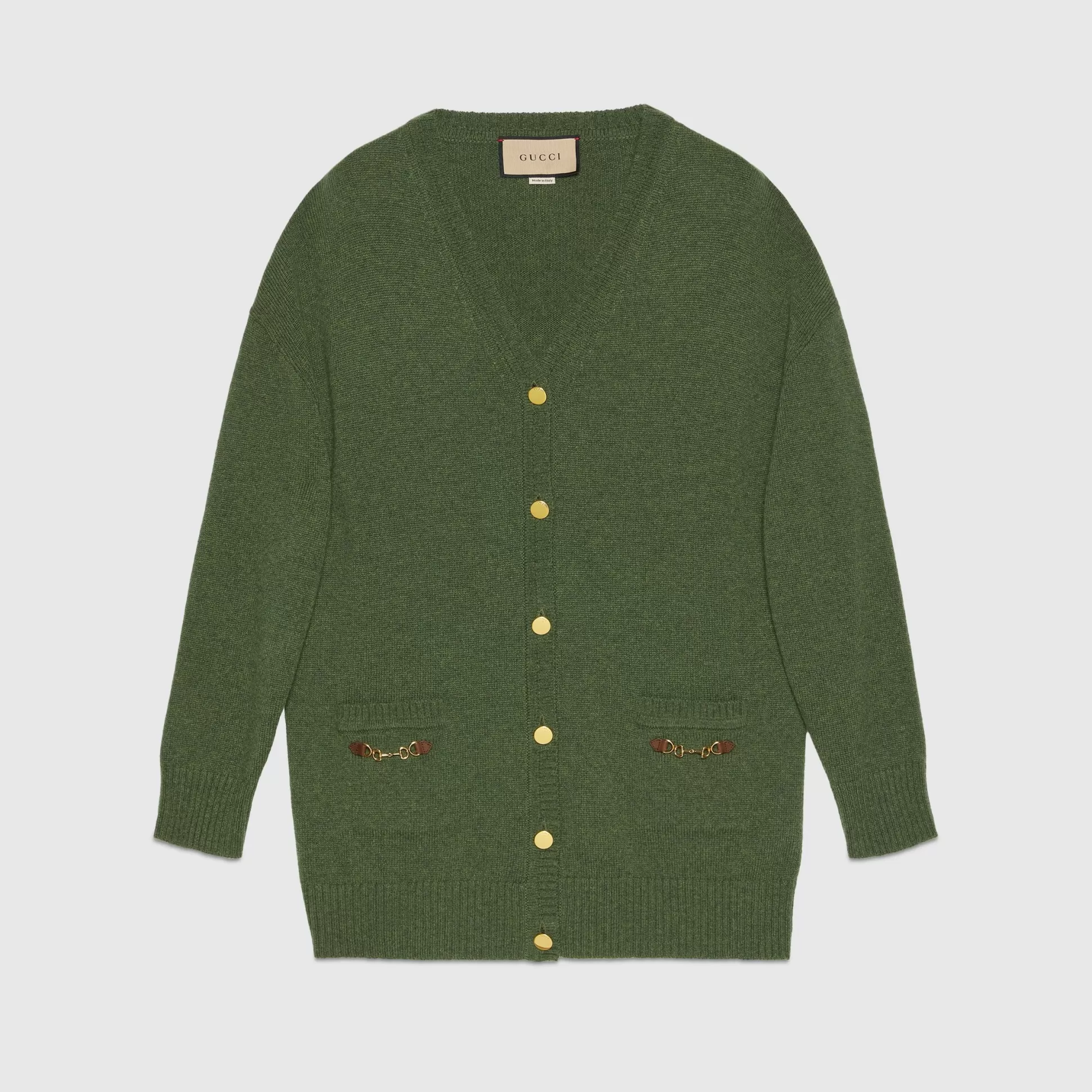 GUCCI Cashmere Cardigan With Horsebit-Women Knitwear