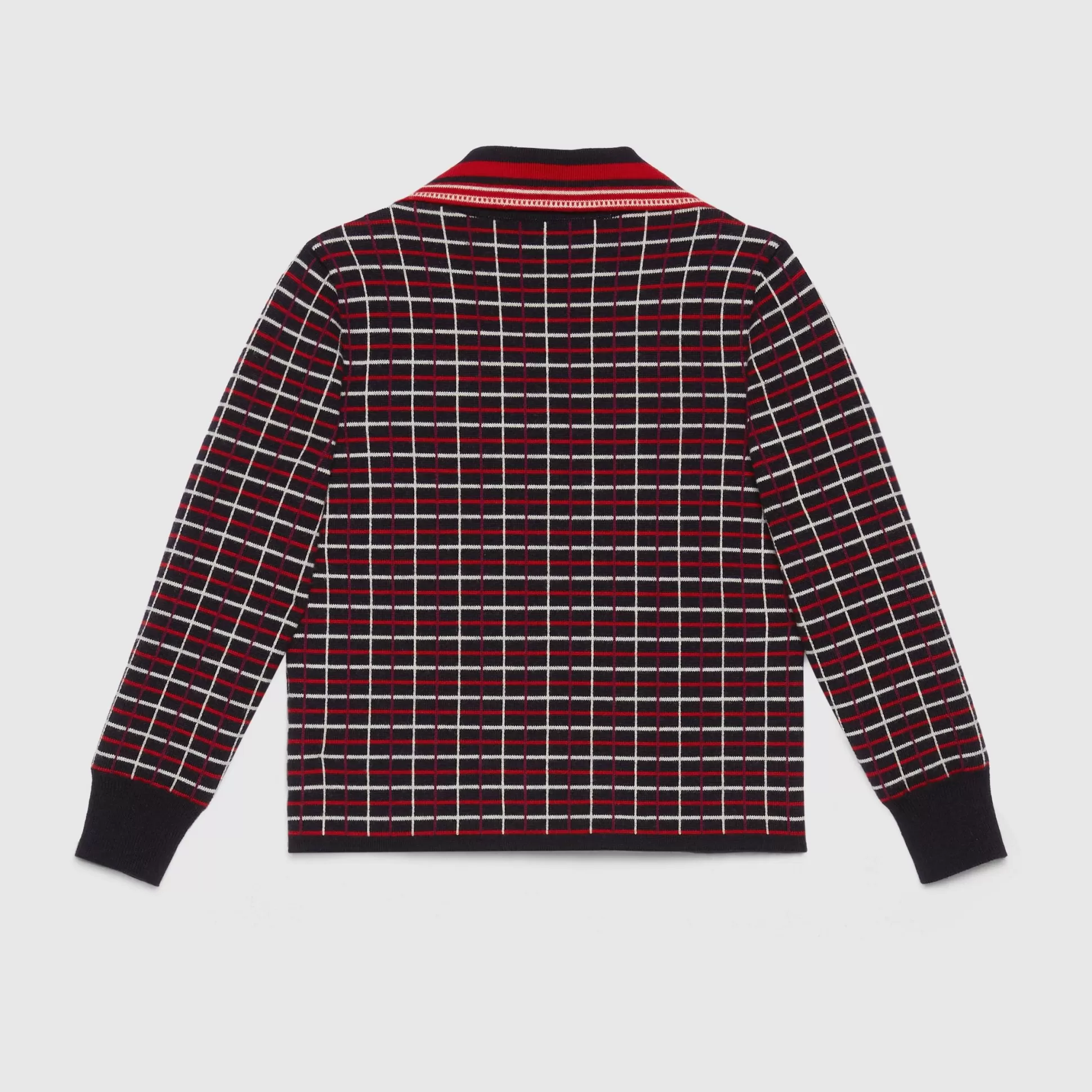 GUCCI Children'S Check Wool Jacquard Cardigan-Children Clothing (4-12 Years)