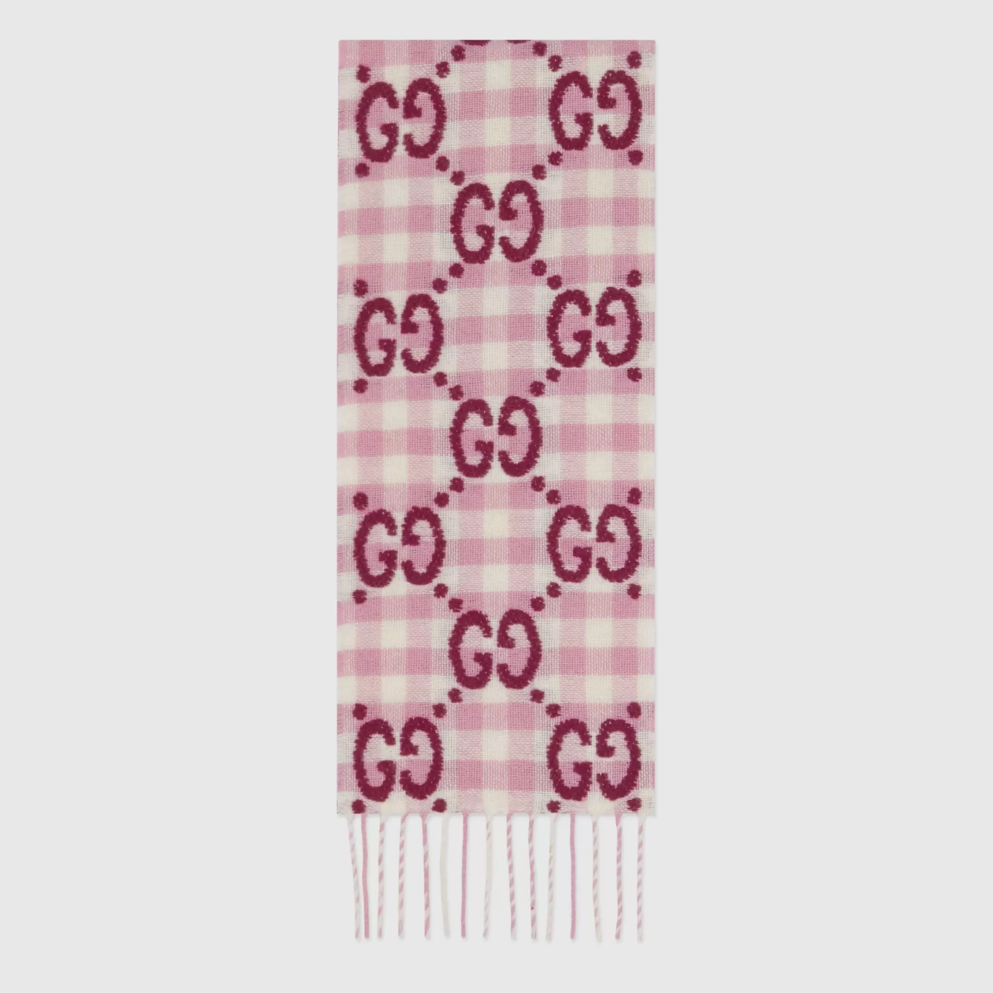 GUCCI Children'S Check Wool Scarf-Children Soft Accessories