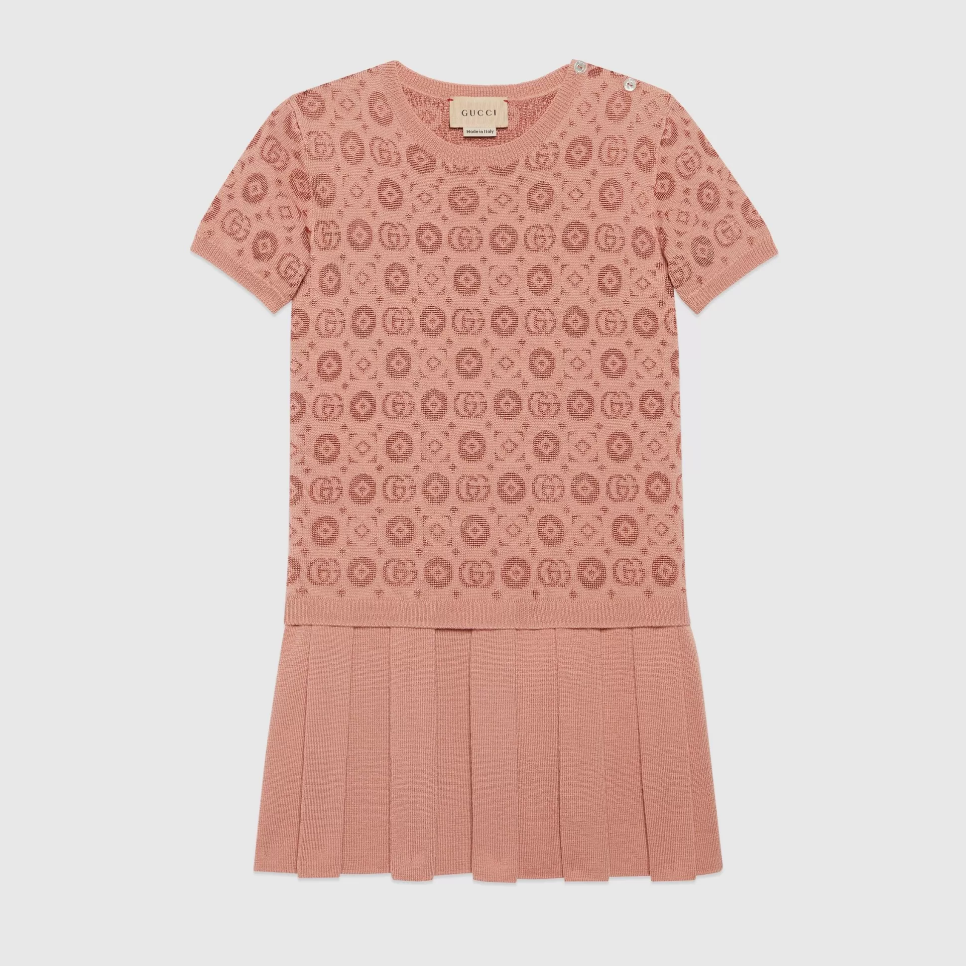 GUCCI Children'S Double G Geometric Wool Dress-Children Clothing (4-12 Years)