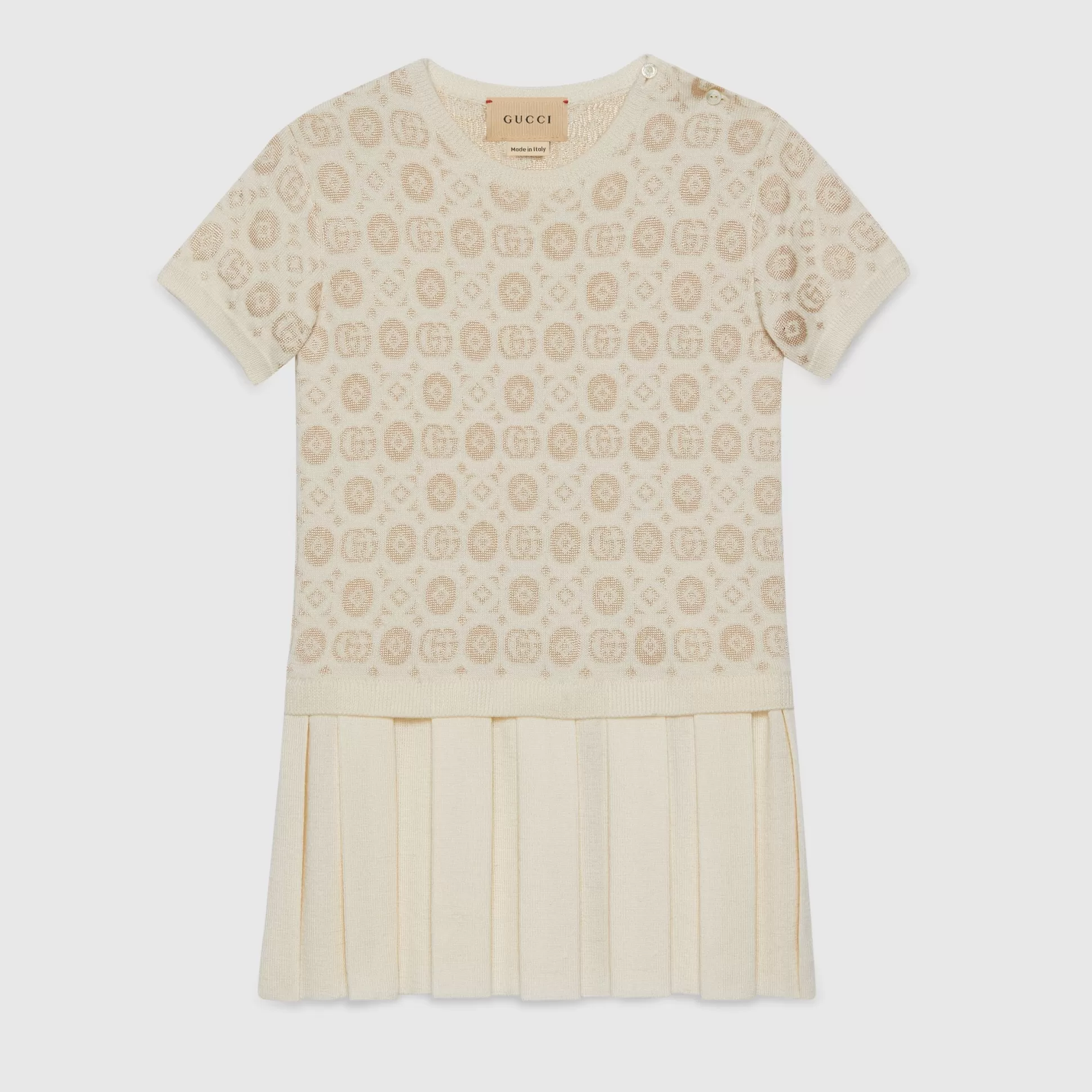 GUCCI Children'S Double G Geometric Wool Dress-Children Clothing (4-12 Years)