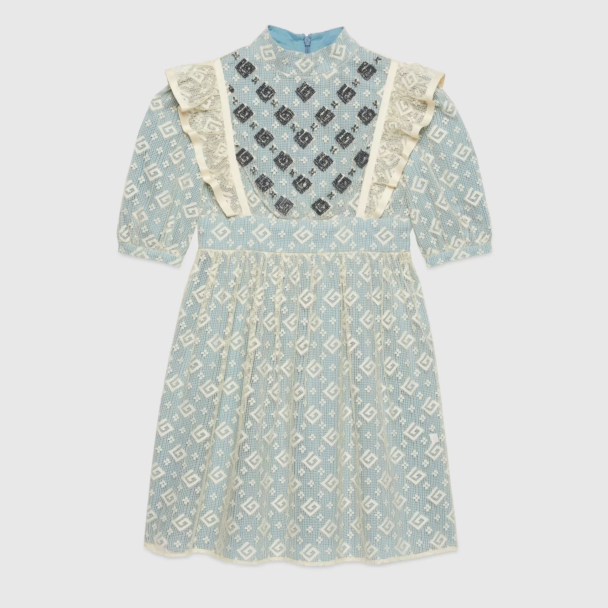 GUCCI Children'S Embroidered Cotton Dress-Children Clothing (4-12 Years)