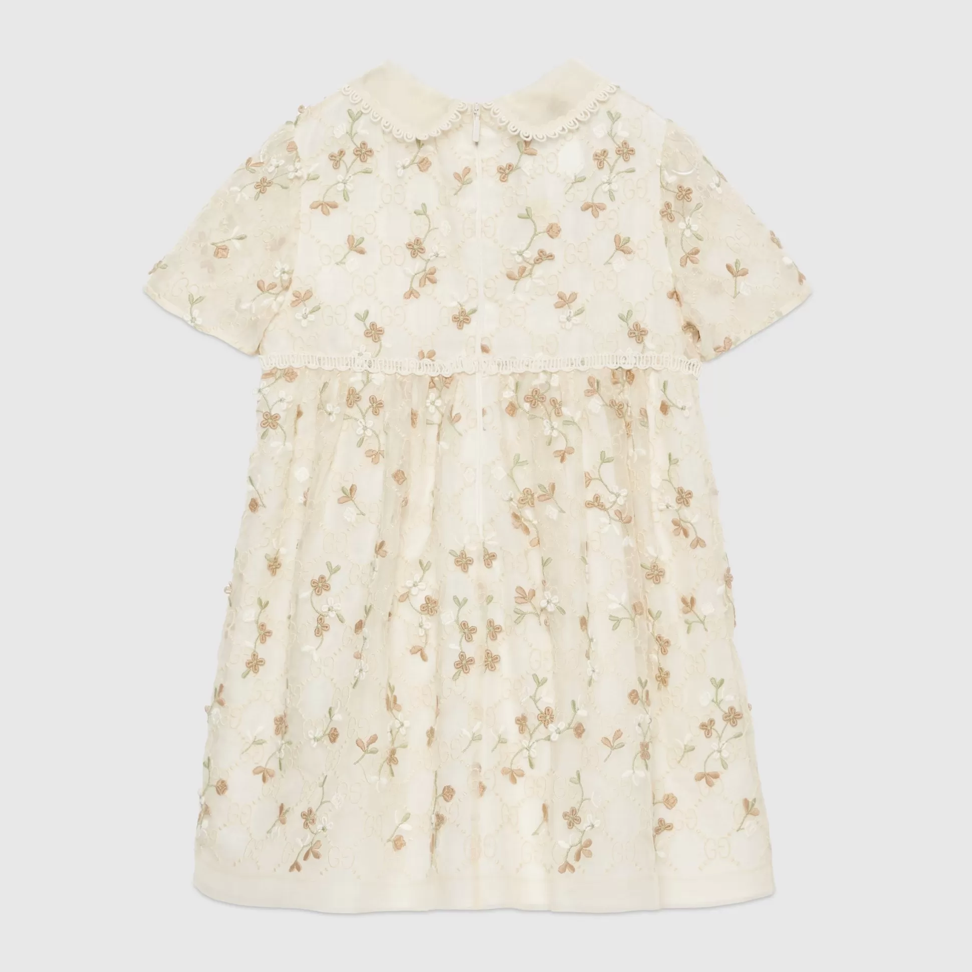 GUCCI Children'S Embroidered Silk Organza Dress-Children Clothing (4-12 Years)