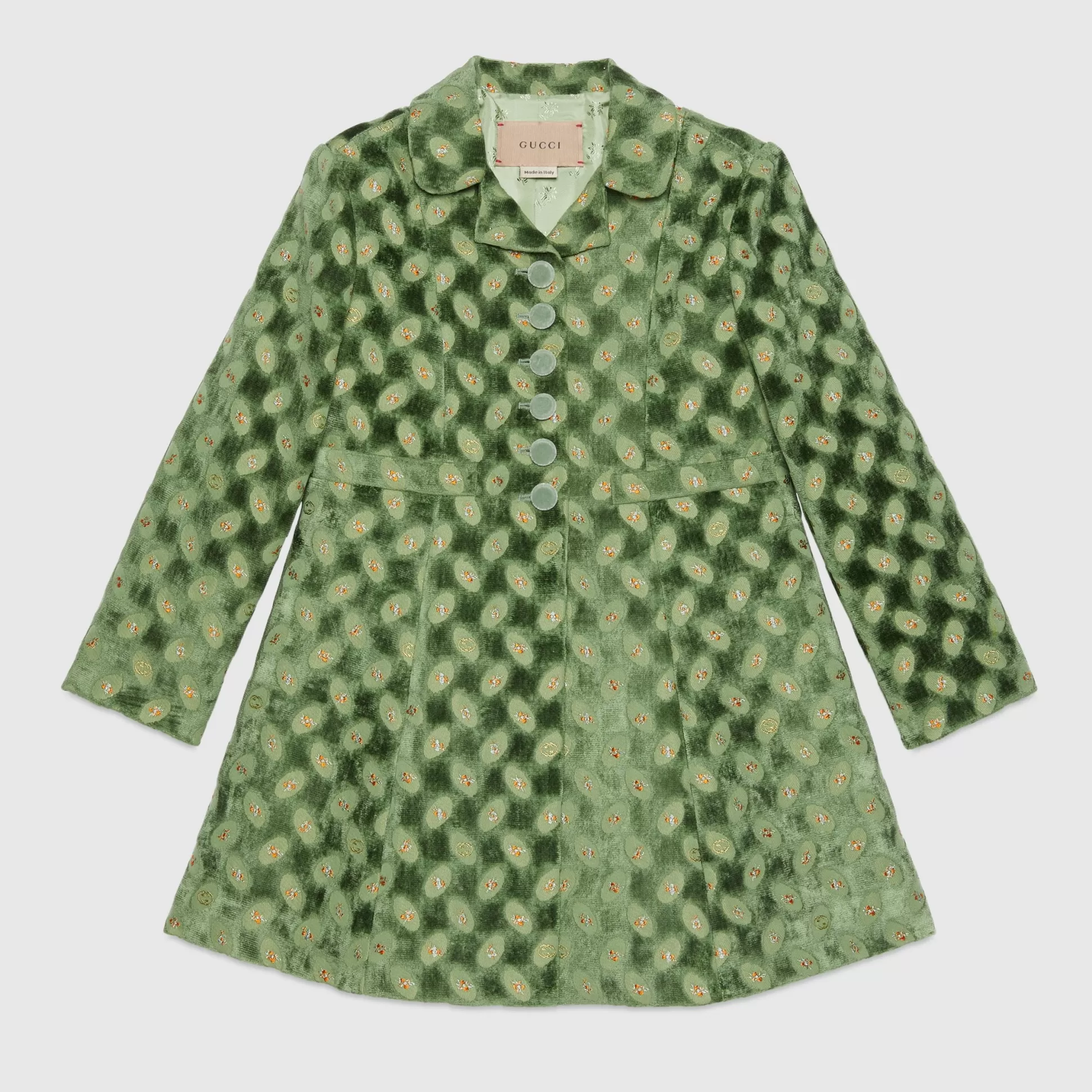 GUCCI Children'S Floral Velvet Jacquard Coat-Children Clothing (4-12 Years)