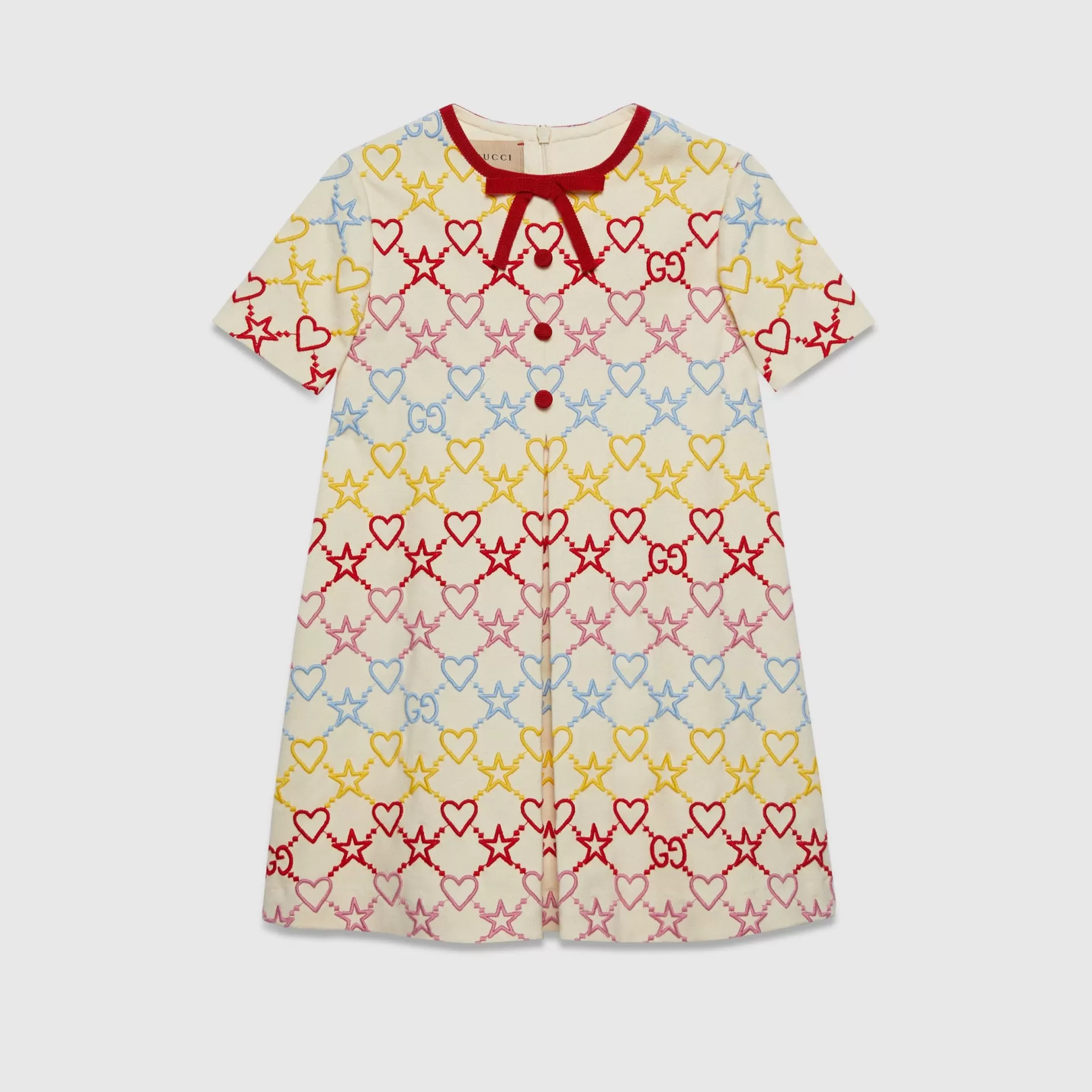 GUCCI Children'S Gg Hearts Viscose Dress-Children Clothing (4-12 Years)