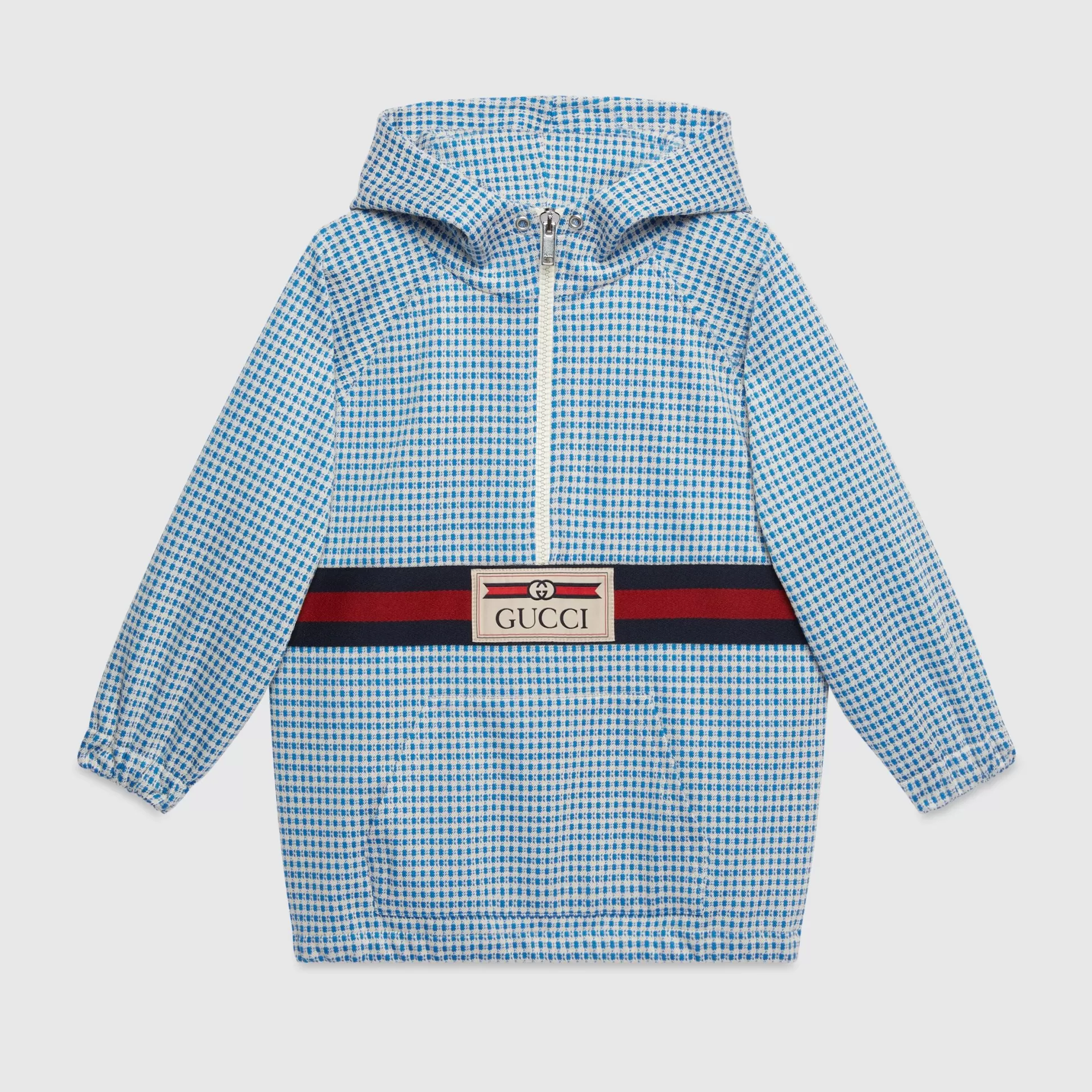 GUCCI Children'S Gingham Jersey Jacket With Web-Children Clothing (4-12 Years)