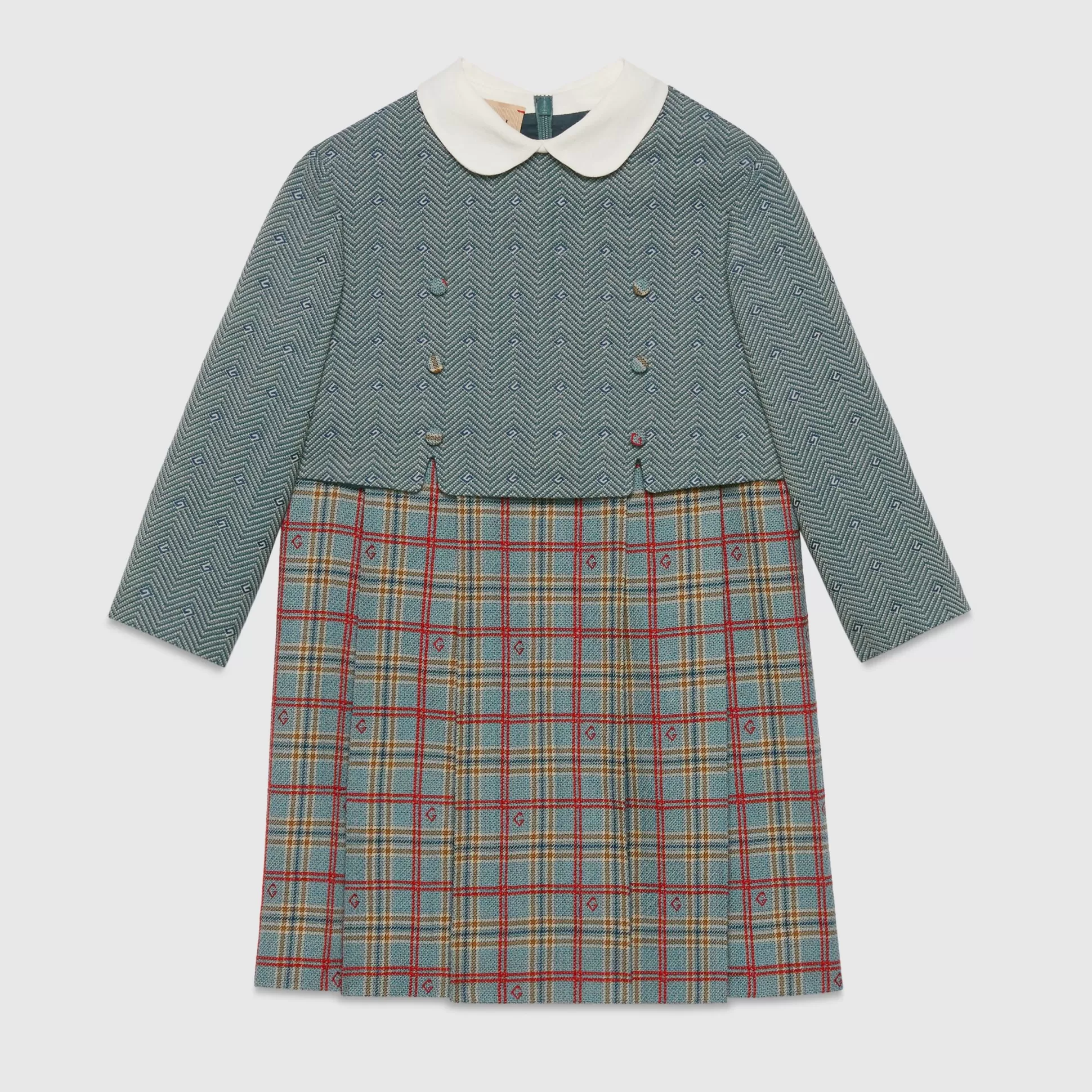 GUCCI Children'S Herringbone Wool Dress-Children Clothing (4-12 Years)