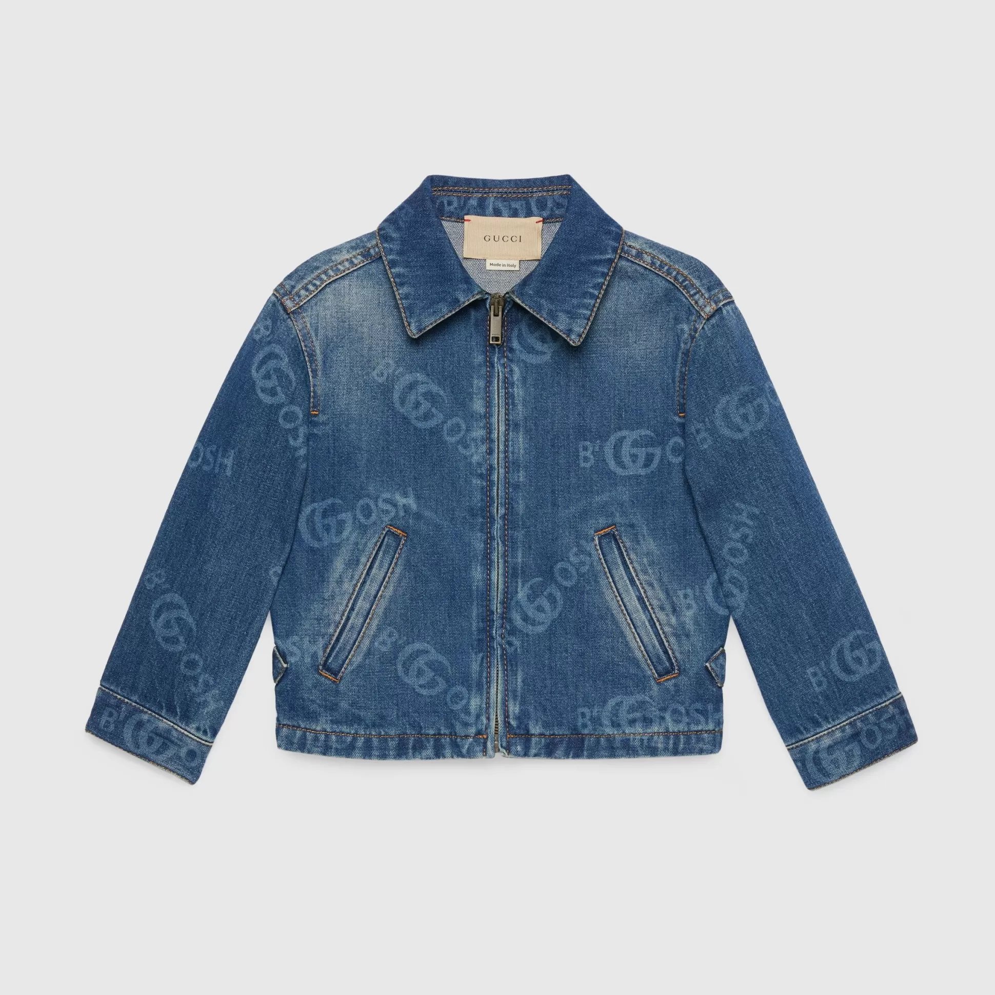 GUCCI Children'S Printed Denim Jacket-Children Clothing (4-12 Years)