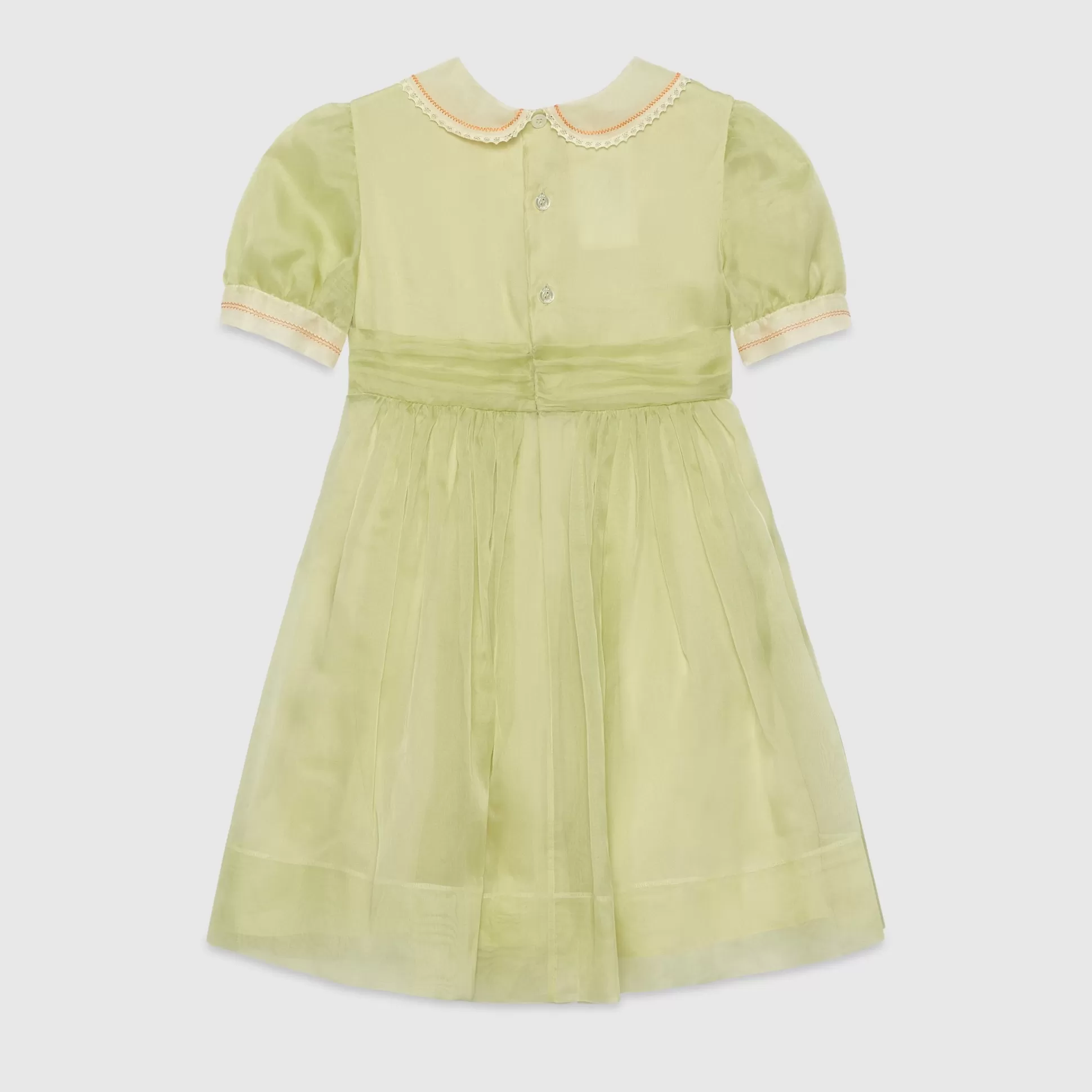 GUCCI Children'S Silk Organza Embroidered Dress-Children Clothing (4-12 Years)