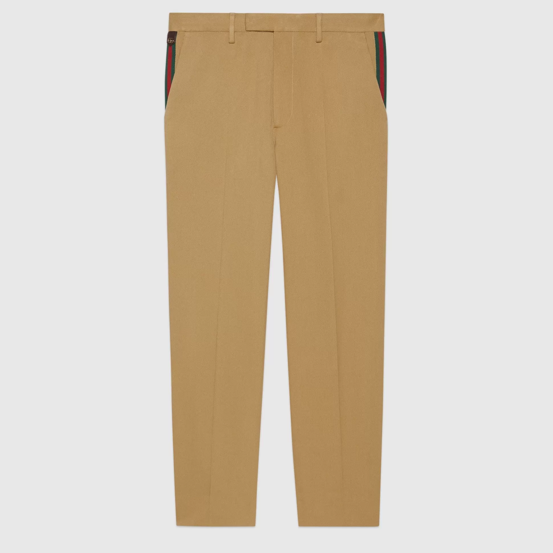 GUCCI Cotton Ankle Pant With Web-Men Pants & Shorts