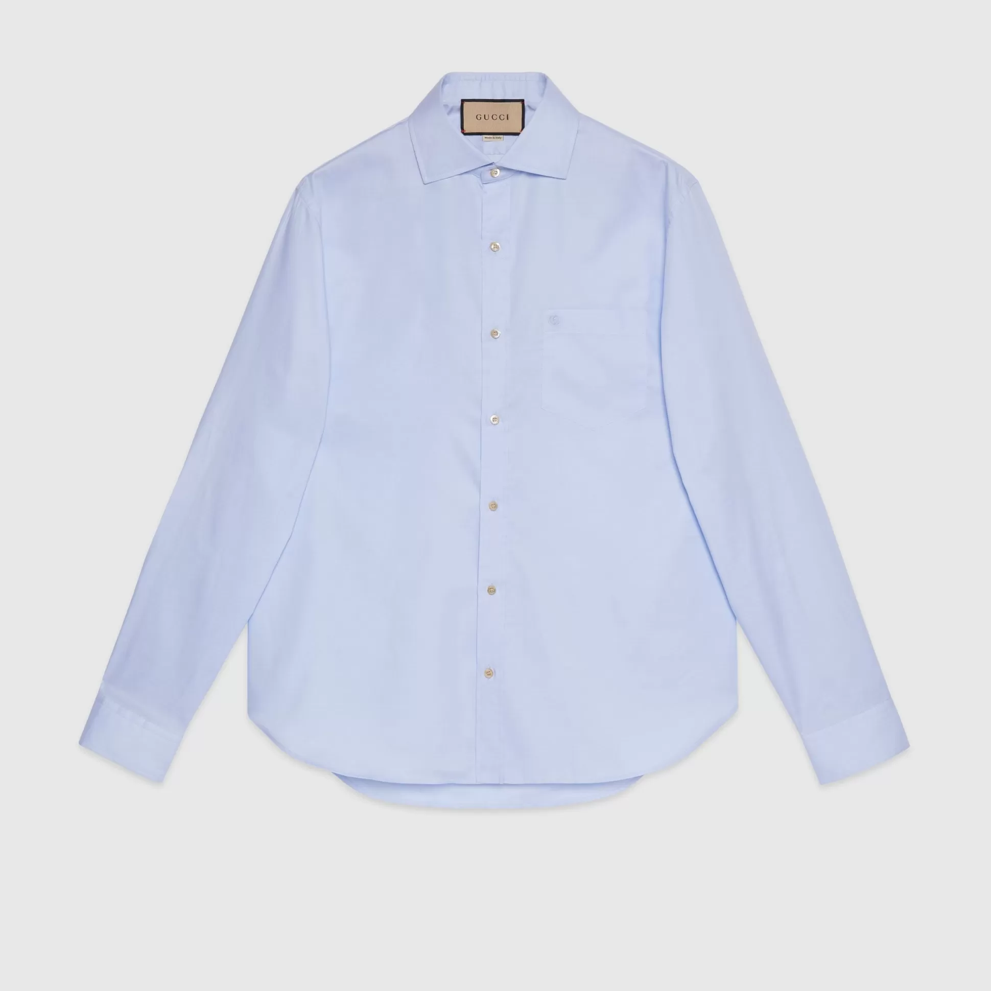 GUCCI Cotton Boxy Shirt With Double G-Men Formalwear