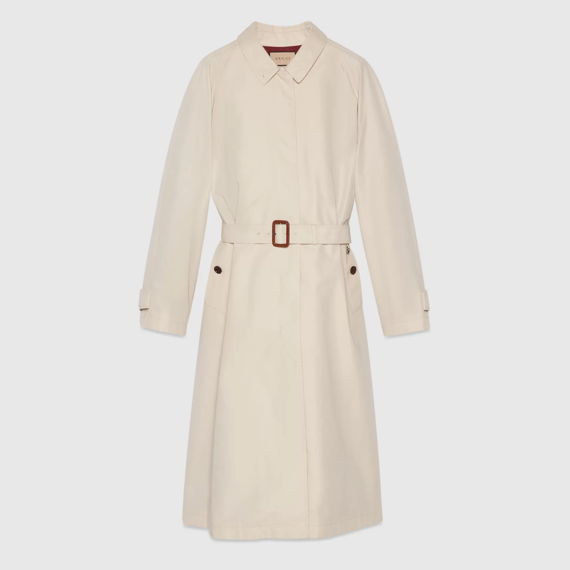 GUCCI Cotton Gabardine Trench Coat-Women Outerwear