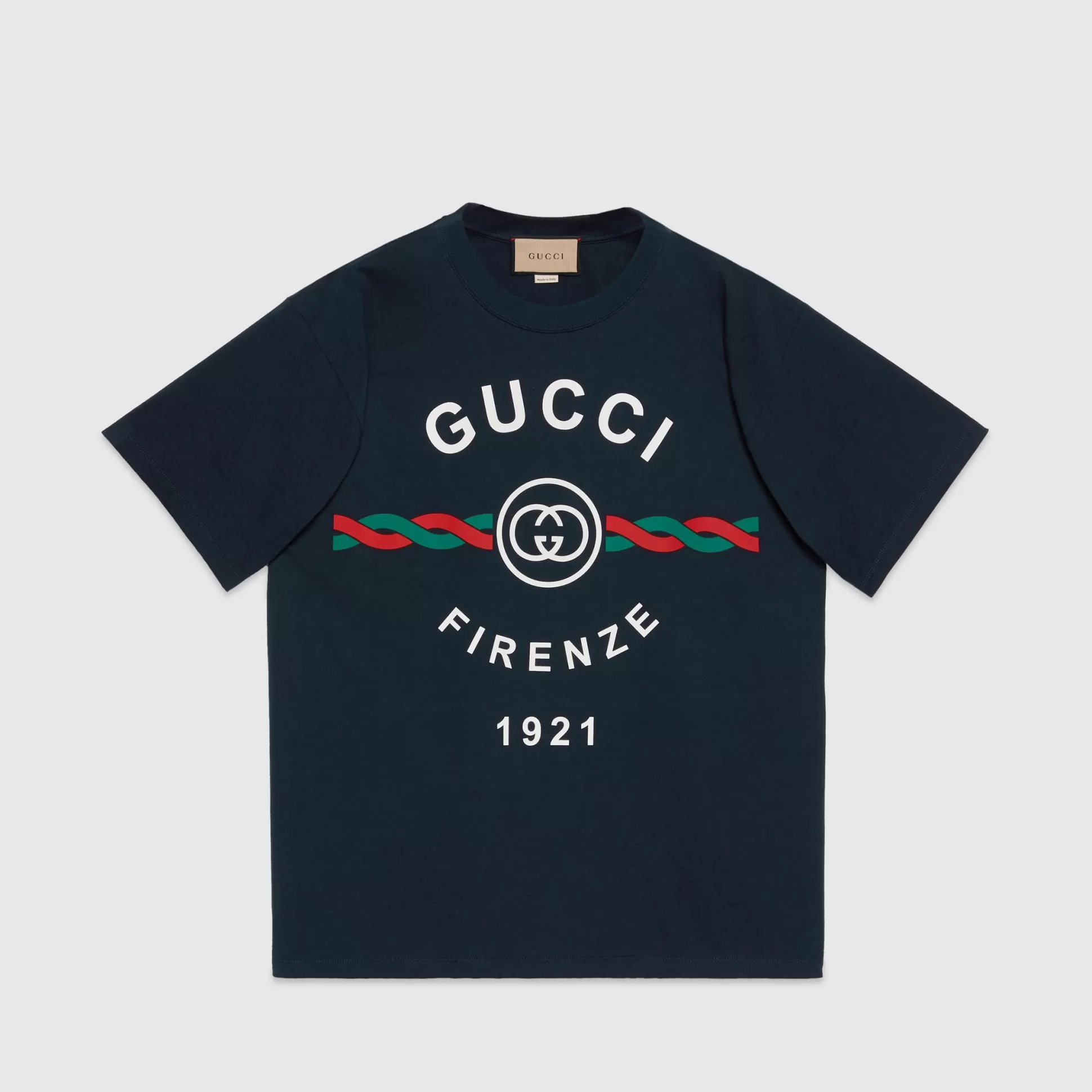 GUCCI Cotton Jersey ' Firenze 1921' T-Shirt-Men T-Shirts & Polos