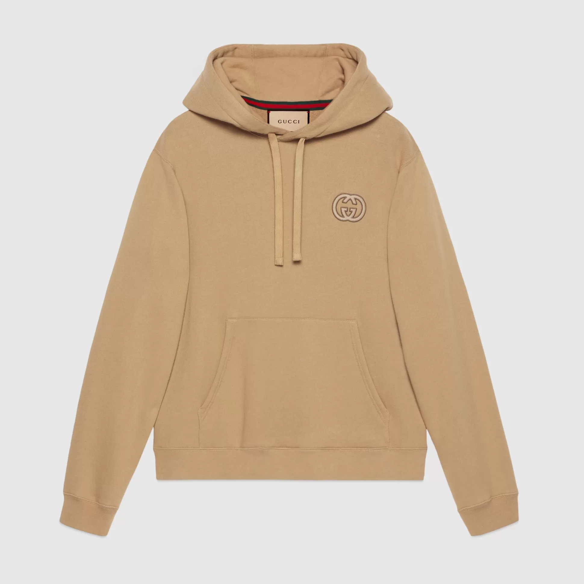 GUCCI Cotton Jersey Hooded Sweatshirt-Men Tracksuits & Sweatshirts