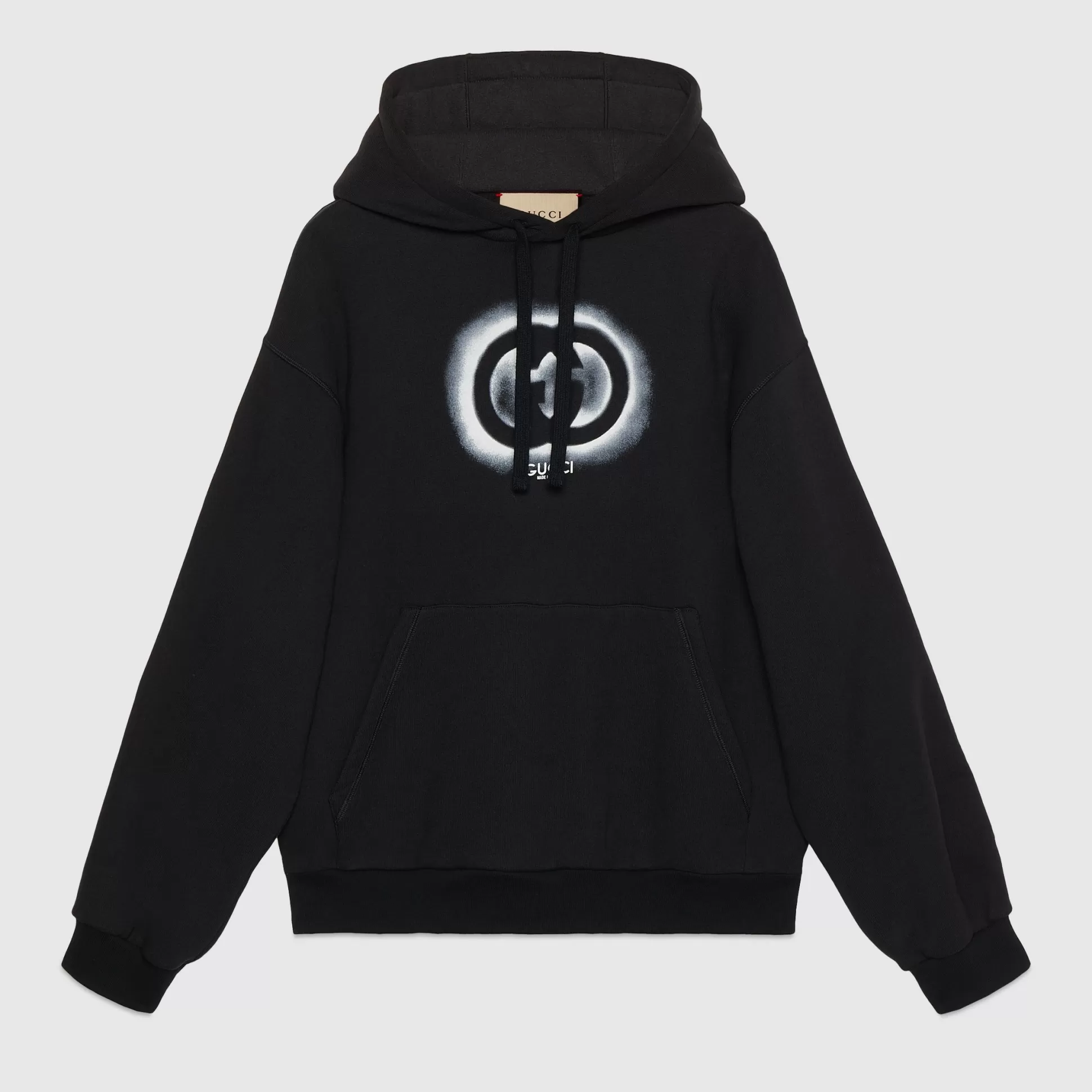 GUCCI Cotton Jersey Hooded Sweatshirt-Men Tracksuits & Sweatshirts