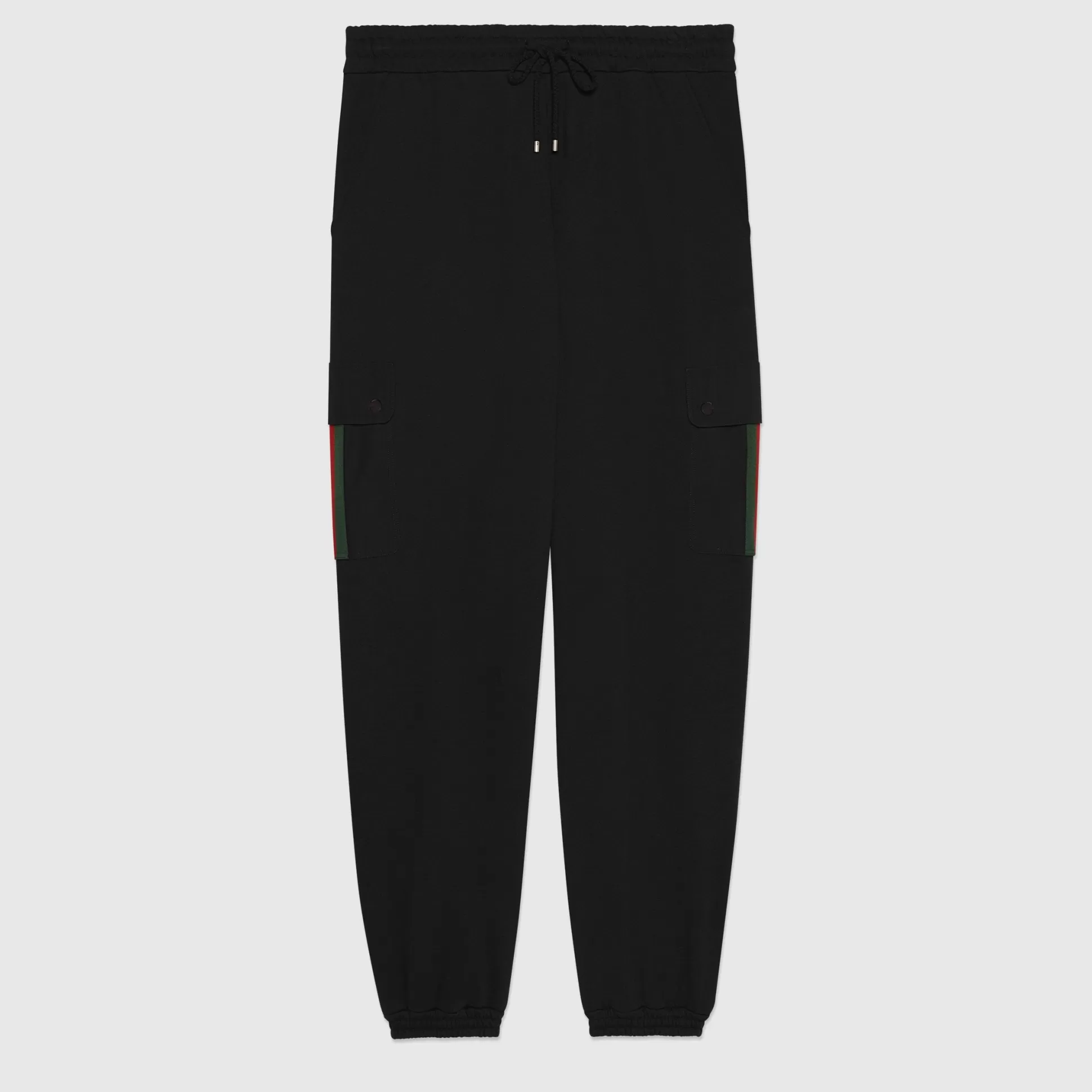 GUCCI Cotton Jersey Jogging Pant With Web-Men Tracksuits & Sweatshirts