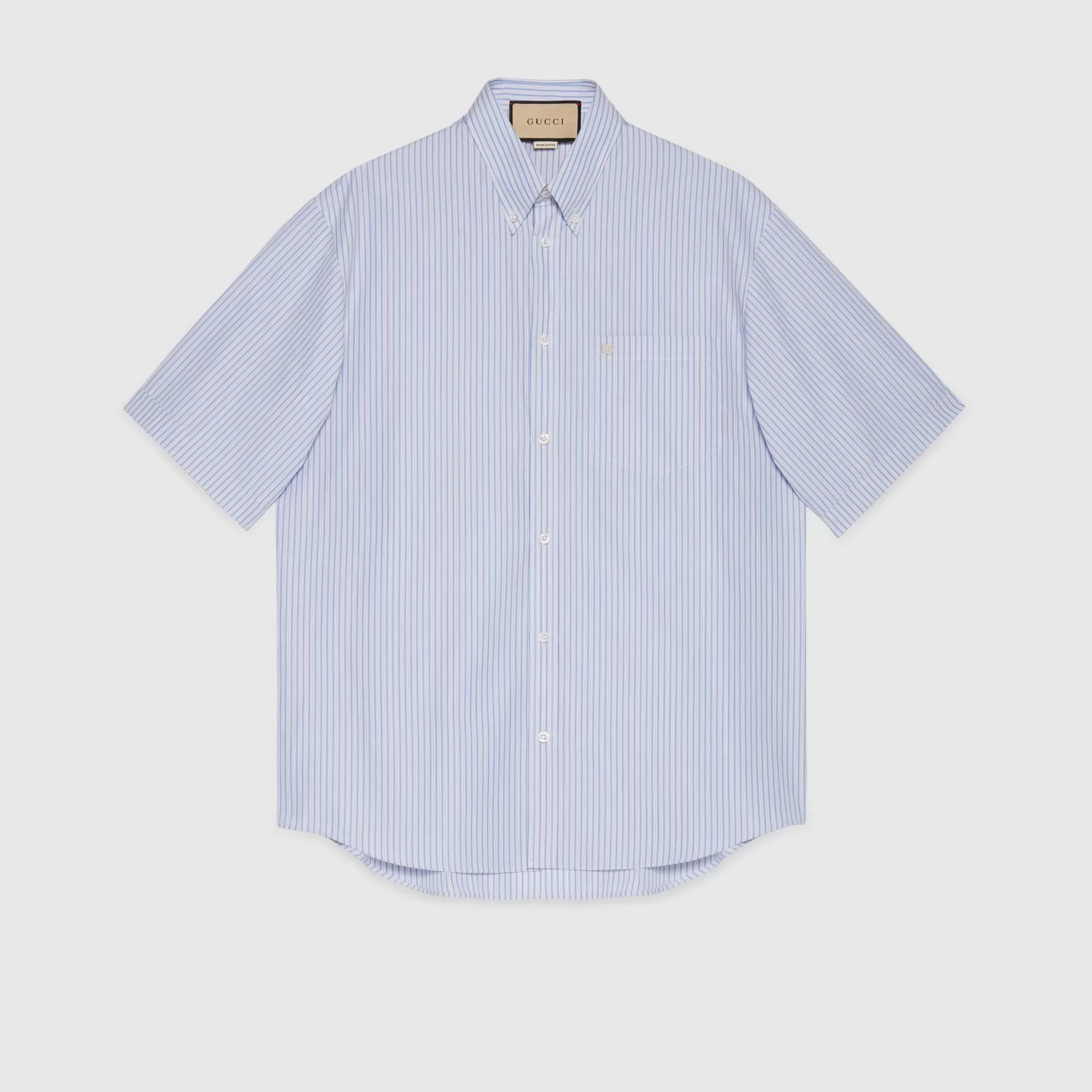 GUCCI Cotton Shirt With Double G-Men Shirts