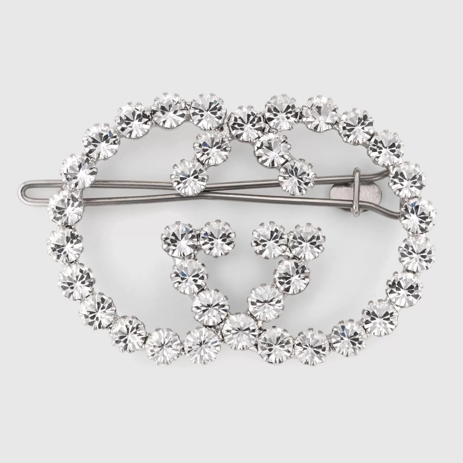 GUCCI Crystal Interlocking G Hair Clip- For Women