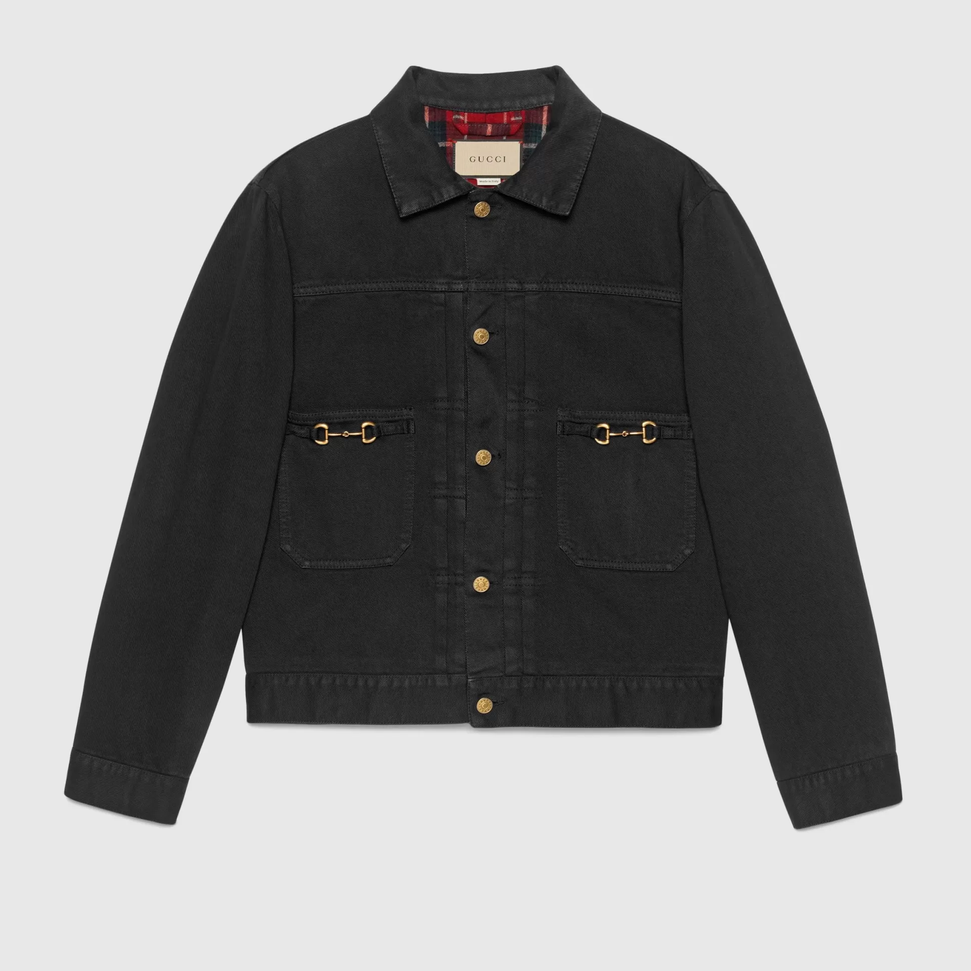 GUCCI Denim Jacket With Horsebits-Men Denim