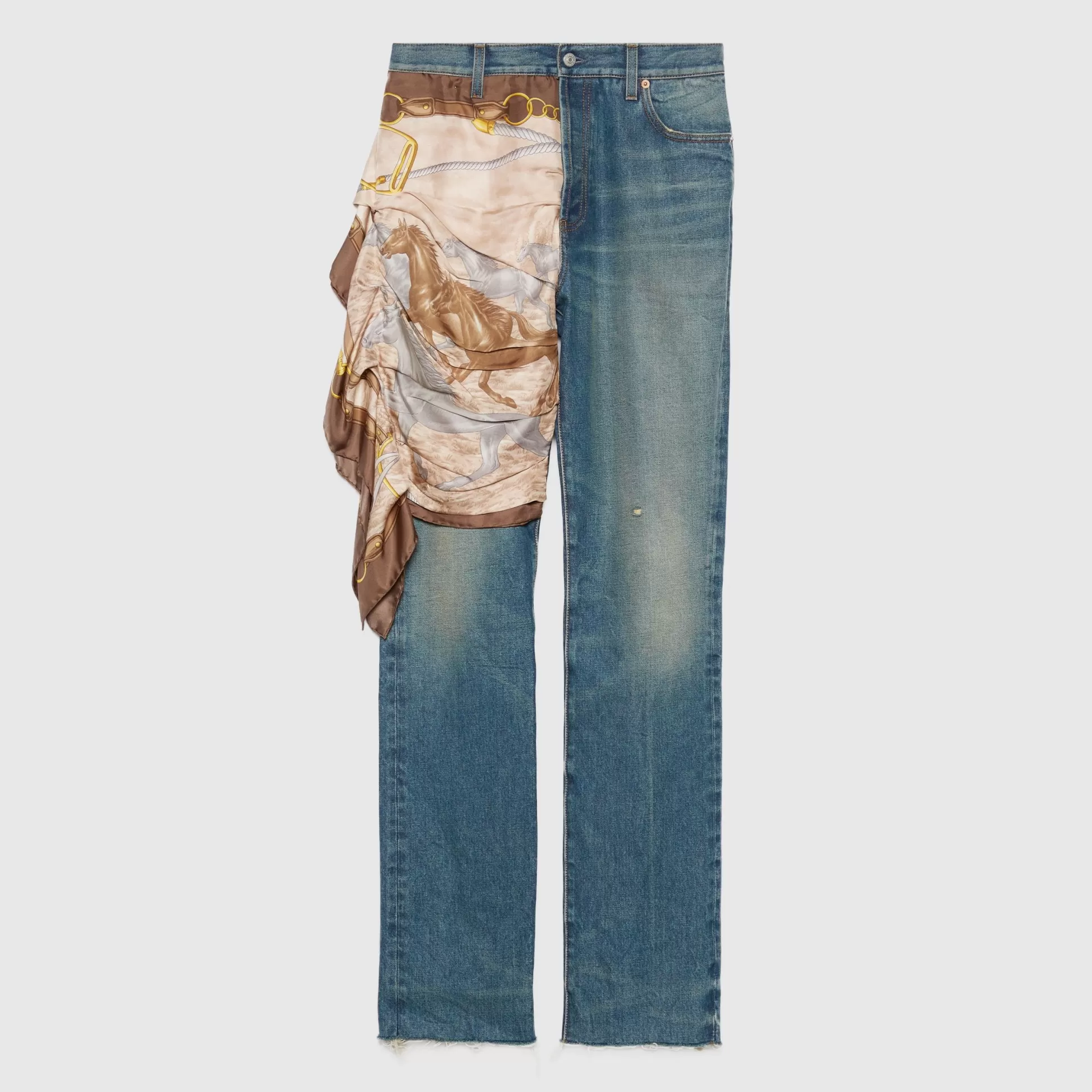 GUCCI Denim Pant With Carre Detail-Men Denim