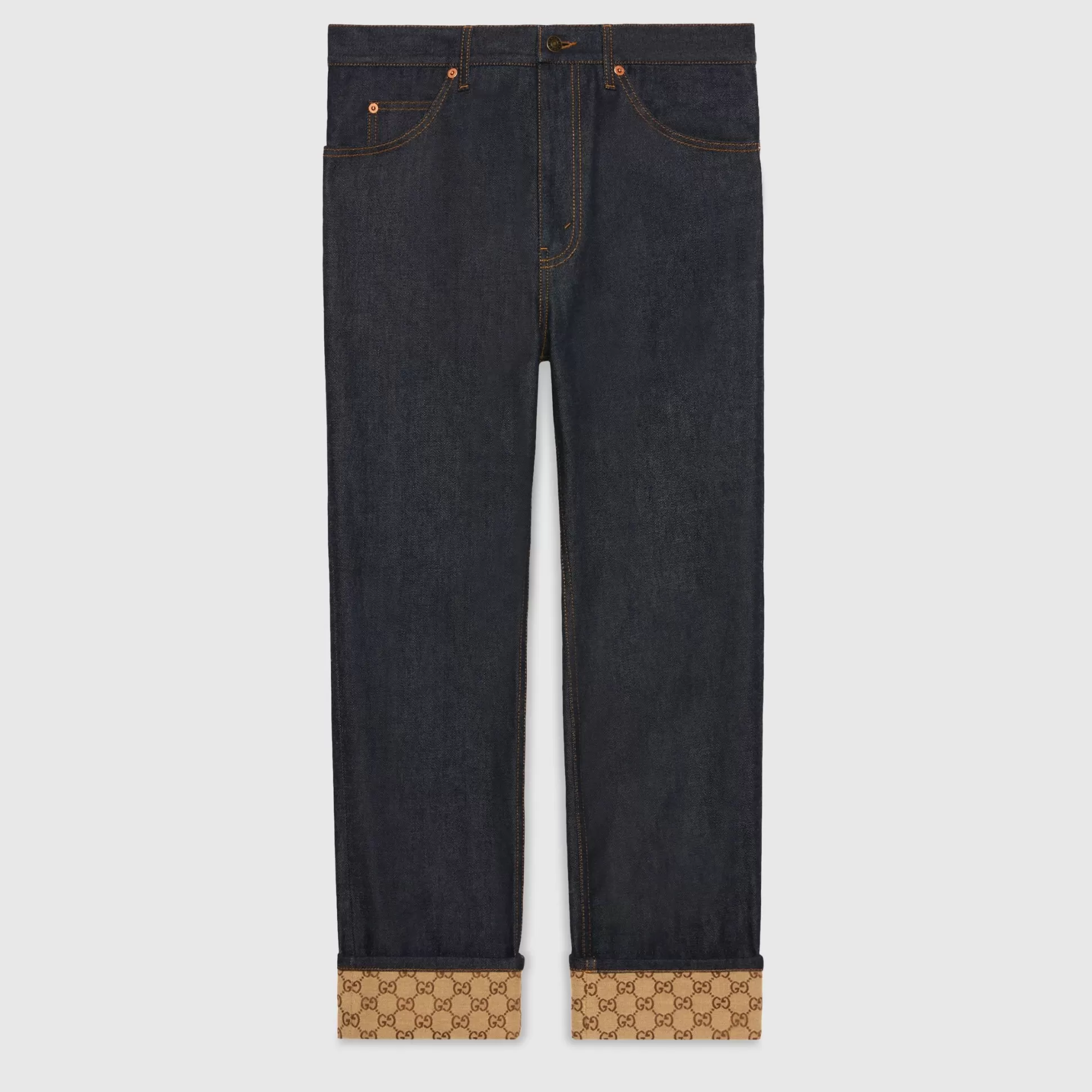 GUCCI Denim Pant With Cuffs-Men Denim