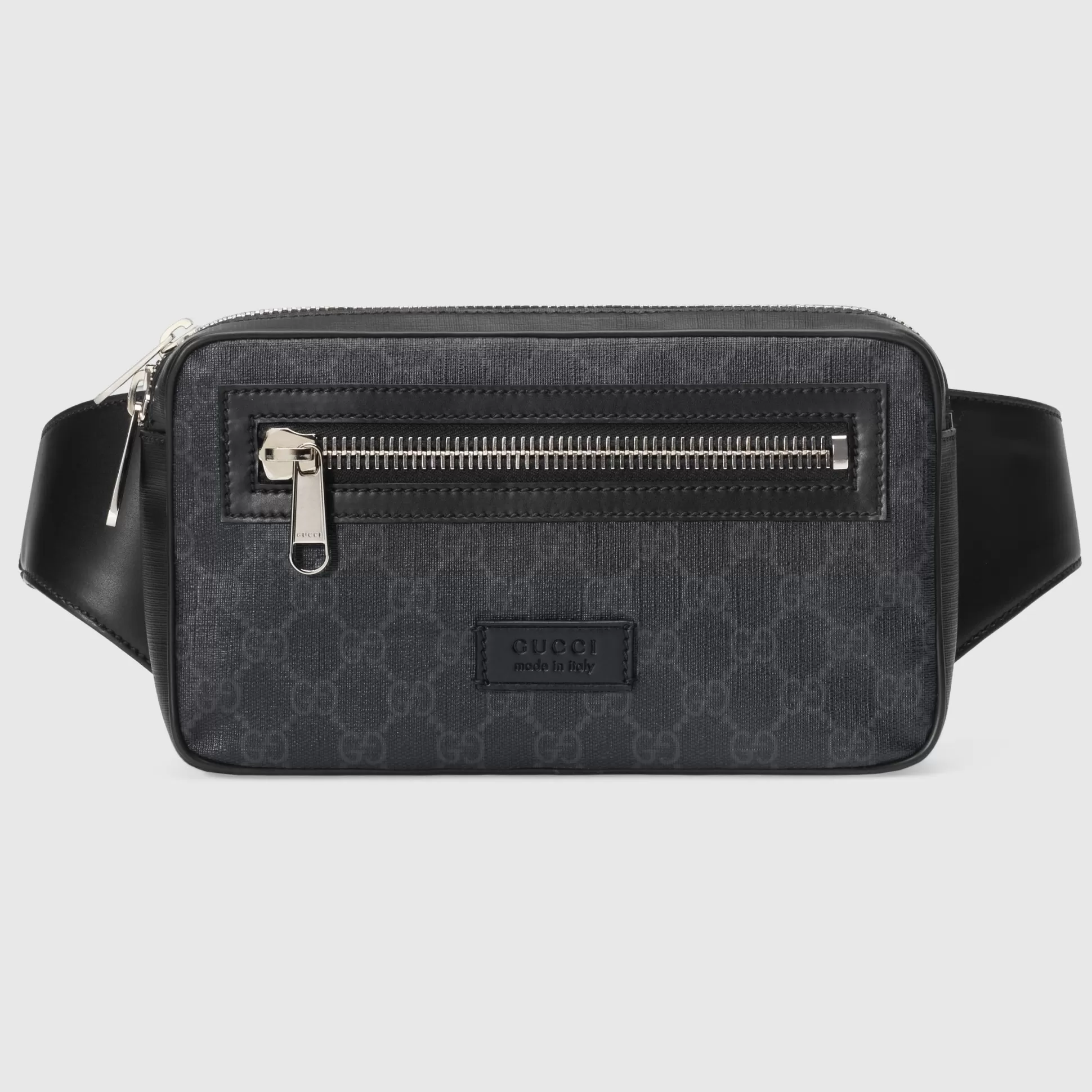 GUCCI Gg Black Belt Bag-Men Belt Bags