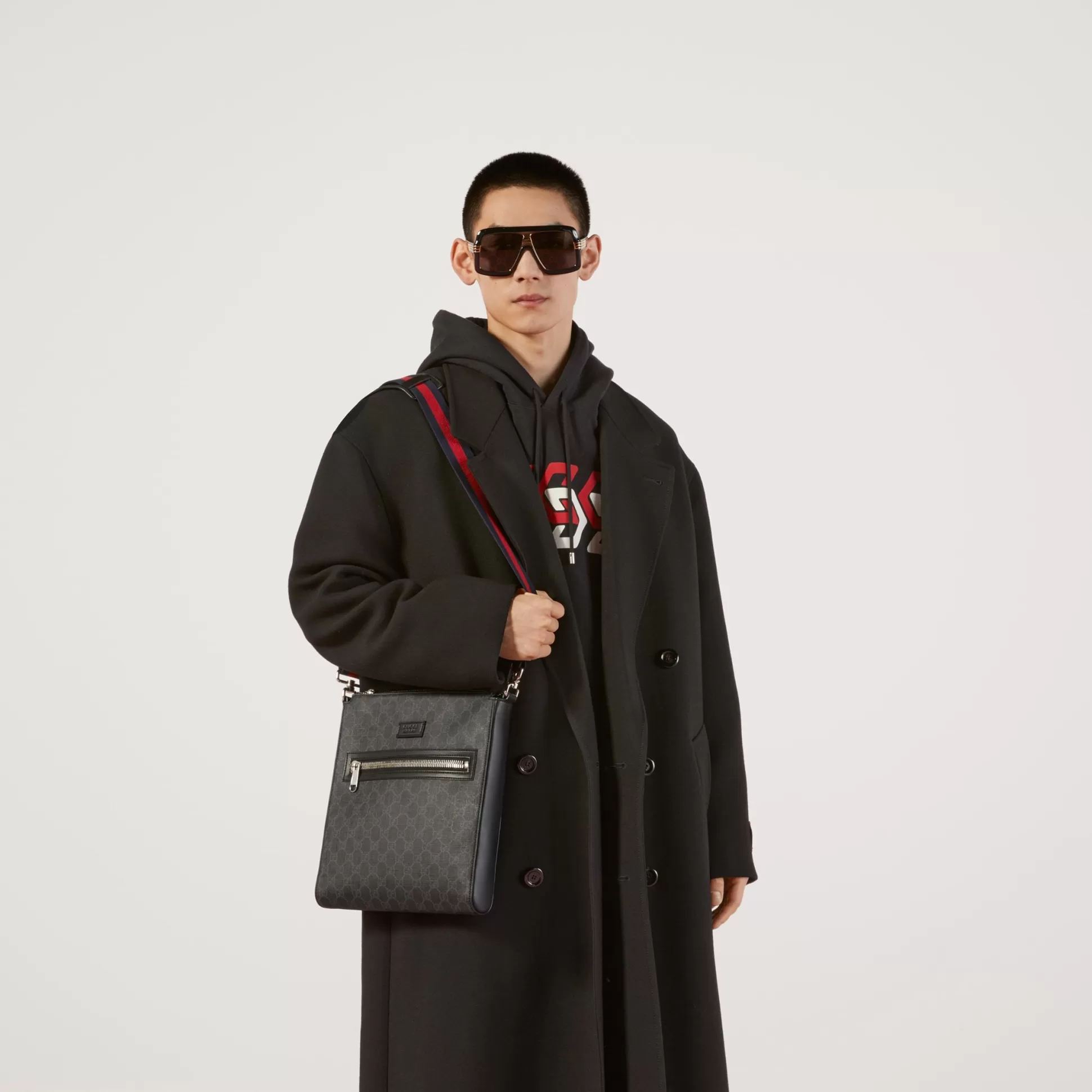 GUCCI Gg Black Messenger-Men Messenger & Crossbody Bags