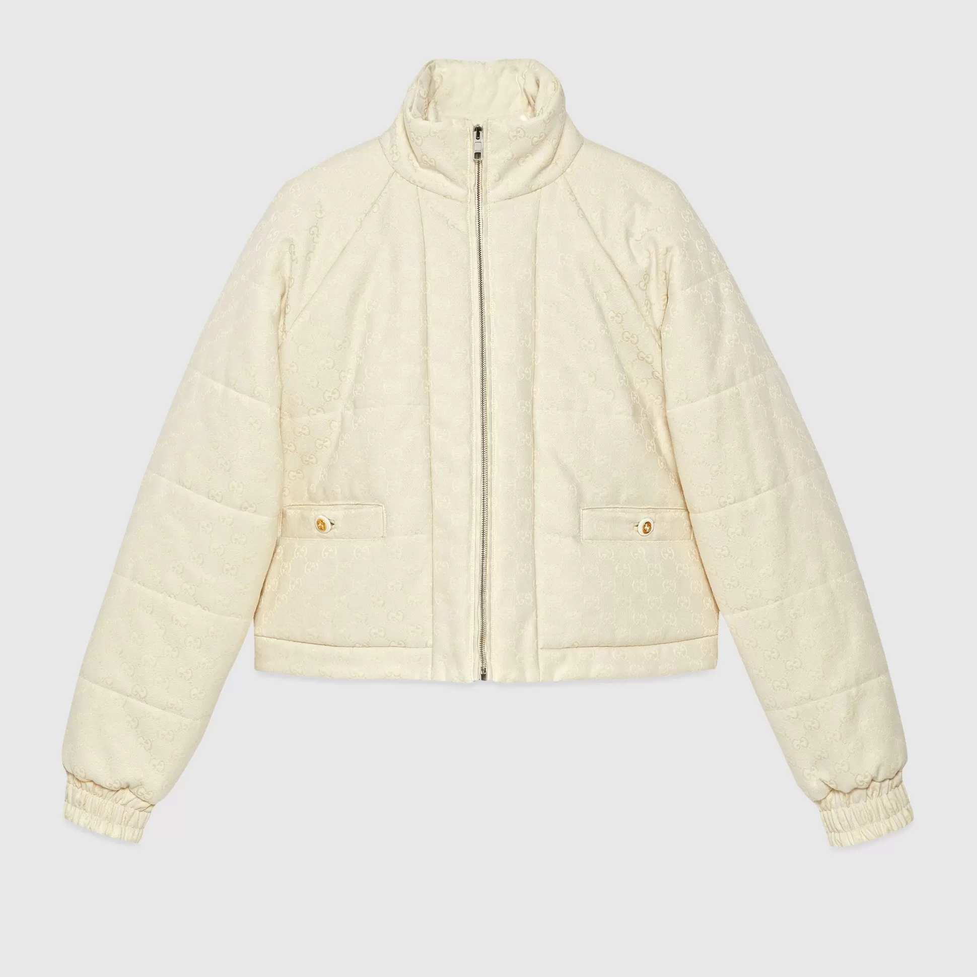 GUCCI Gg Canvas Bomber Jacket-Women Outerwear