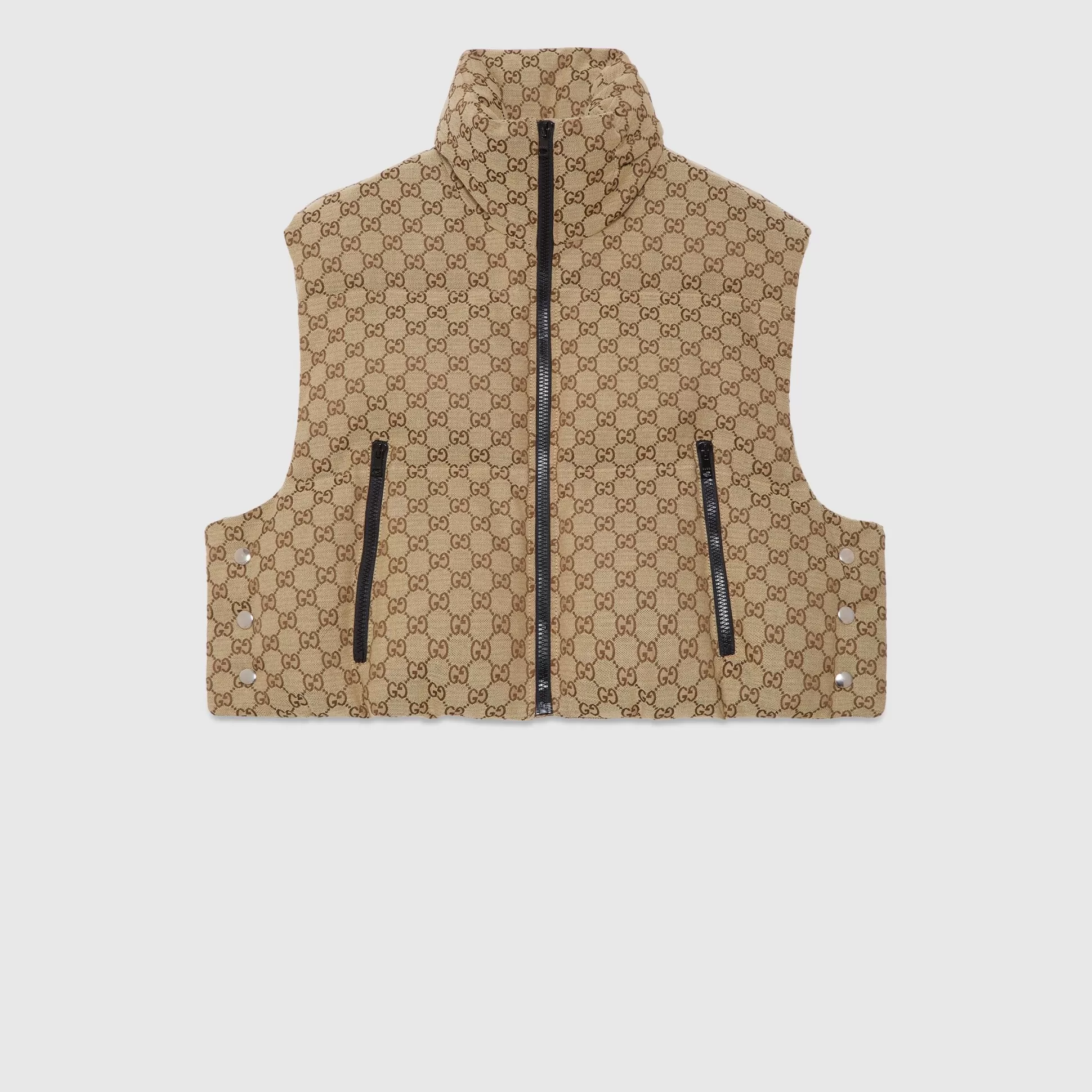 GUCCI Gg Canvas Padded Gilet-Women Winter Ready-To-Wear