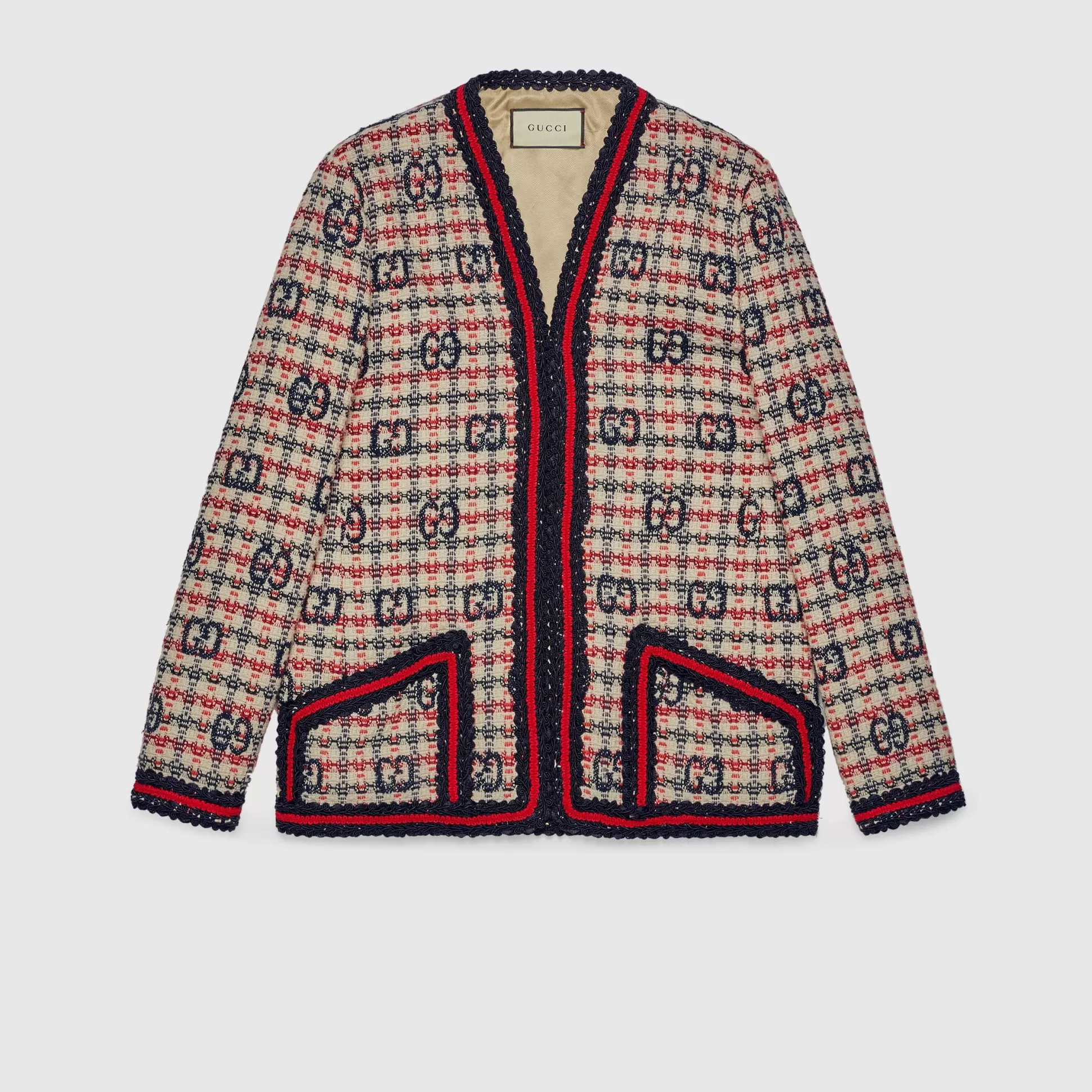 GUCCI Gg Check Tweed Jacket-Women Coats & Jackets