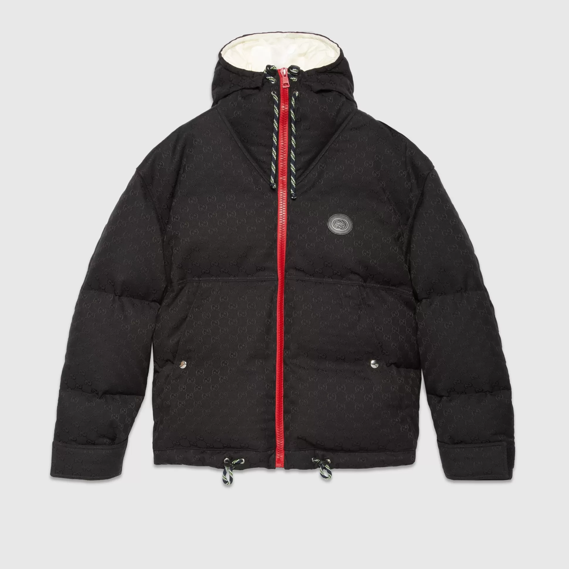 GUCCI Gg Cotton Canvas Puffer Jacket-Women Outerwear