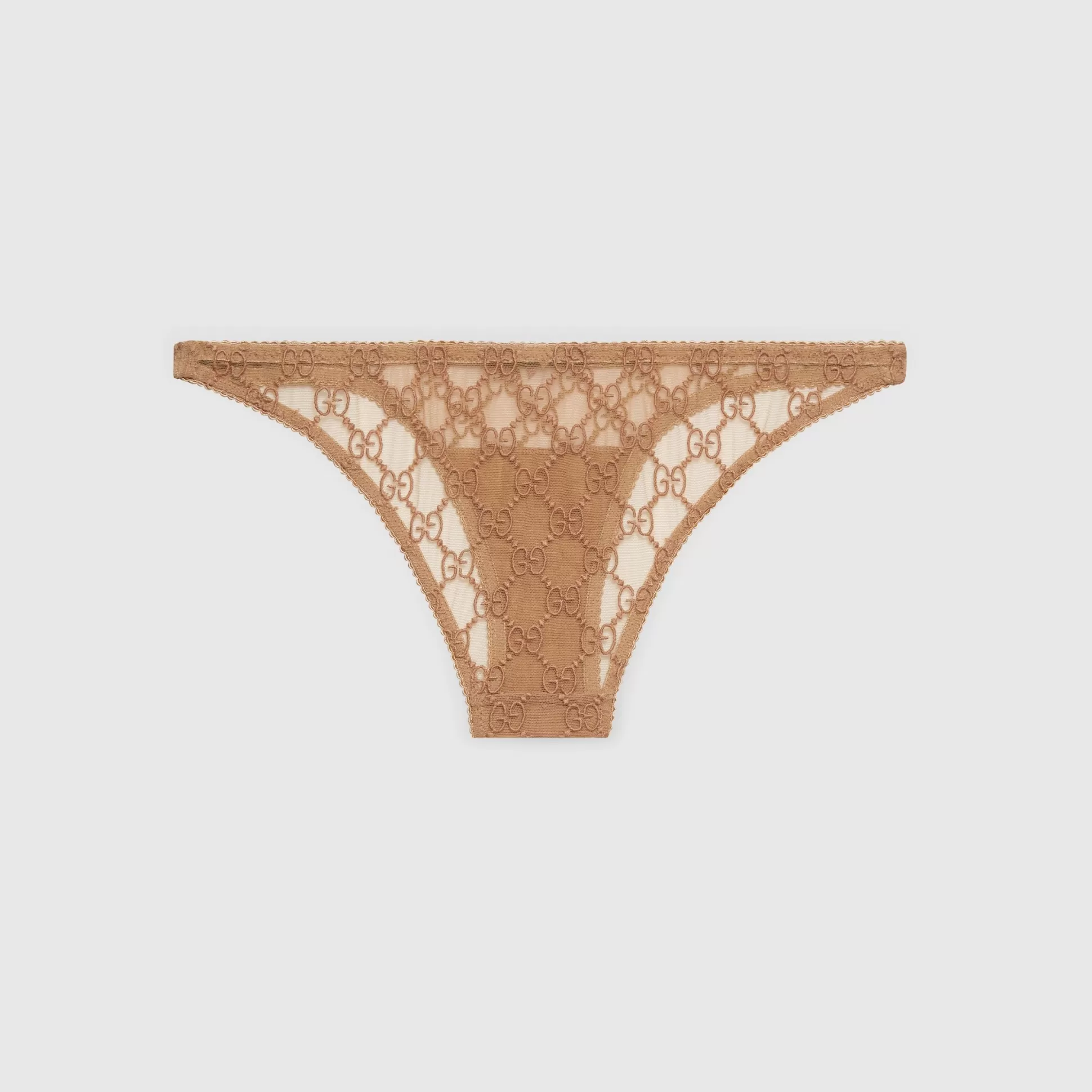 GUCCI Gg Embroidered Tulle Briefs-Women Lingerie