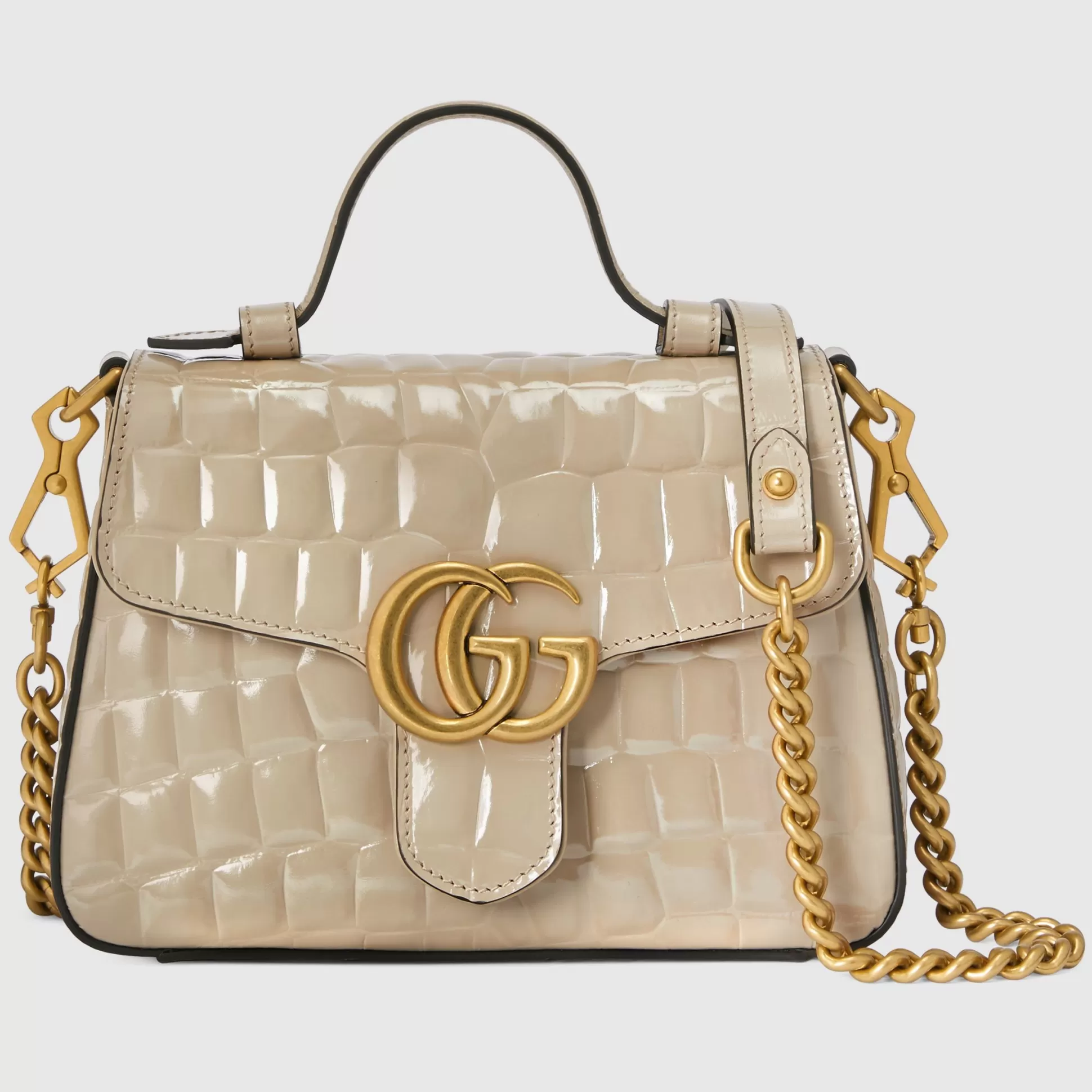 GUCCI Gg Marmont Mini Crocodile Top Handle Bag-Women Precious Handbags