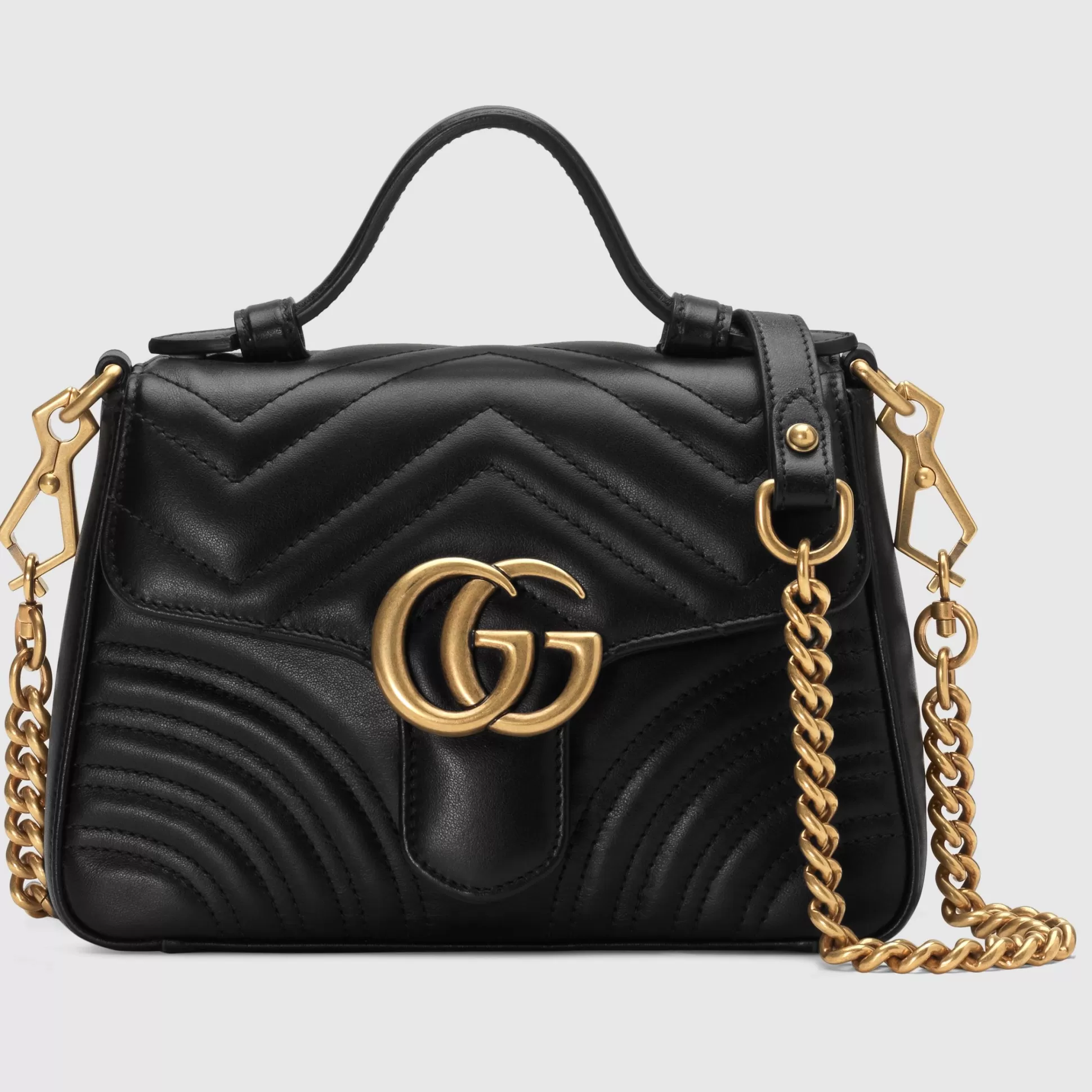 GUCCI Gg Marmont Mini Top Handle Bag-Women Top Handle Bags