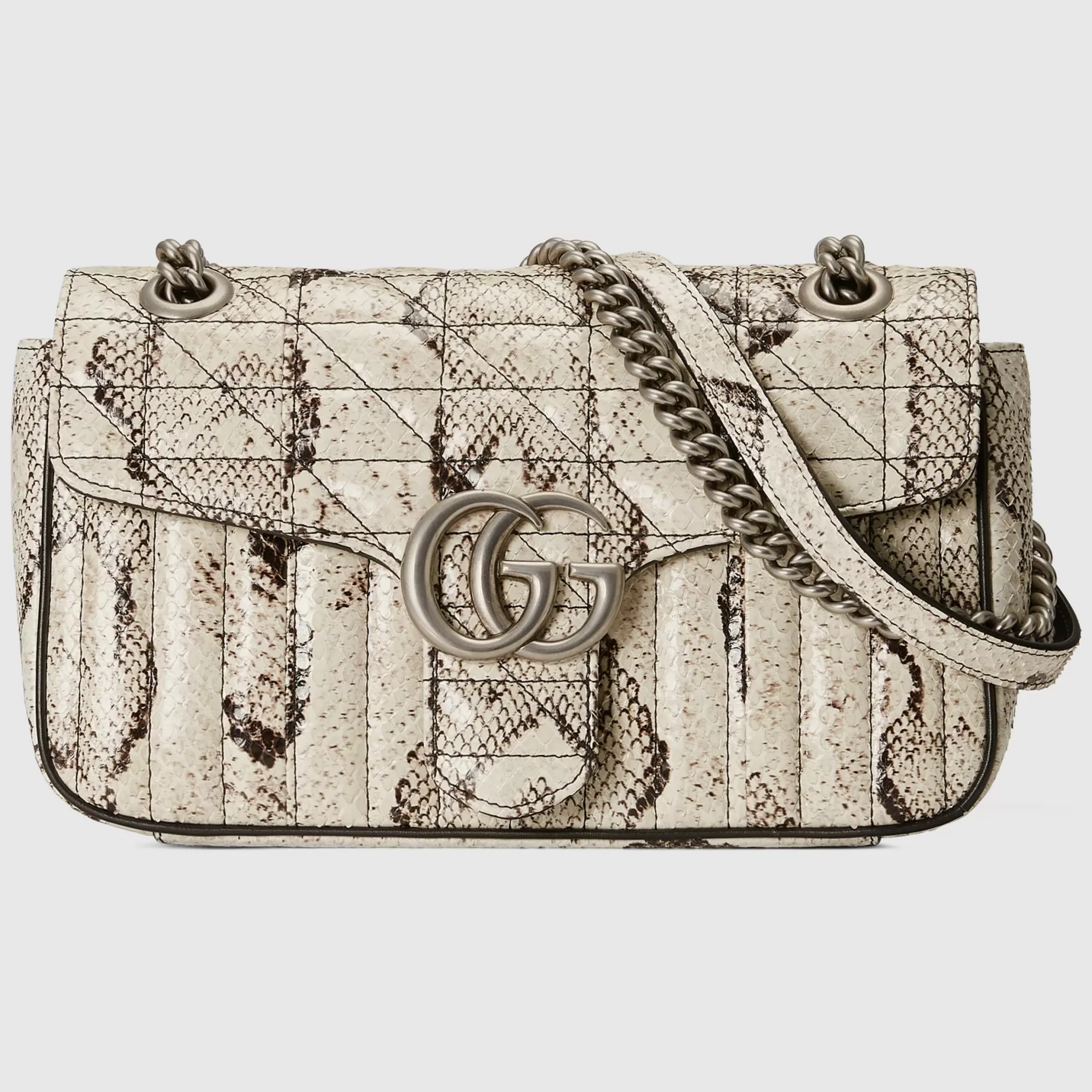 GUCCI Gg Marmont Small Python Shoulder Bag-Women Precious Handbags