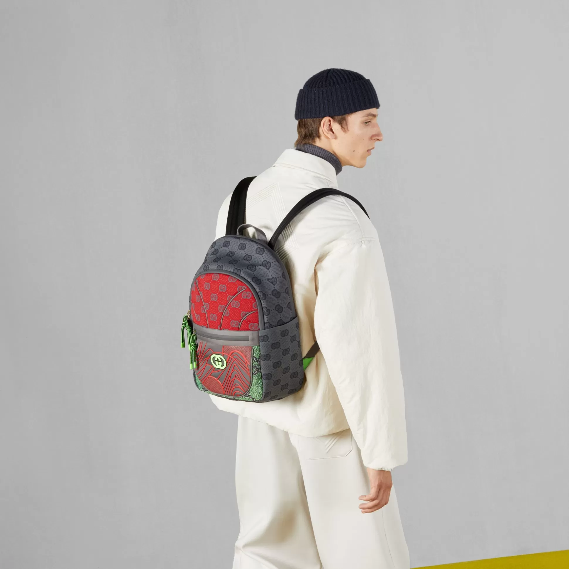 GUCCI Gg Nylon Backpack-Men Backpacks