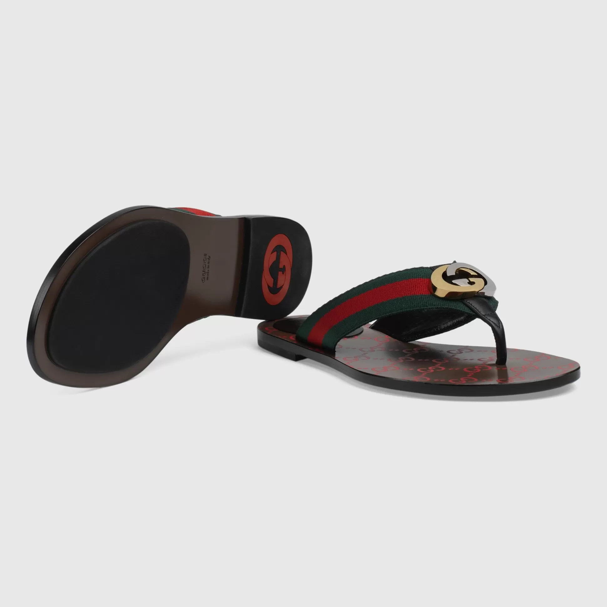 GUCCI Gg Thong Web Sandal-Women Sandals