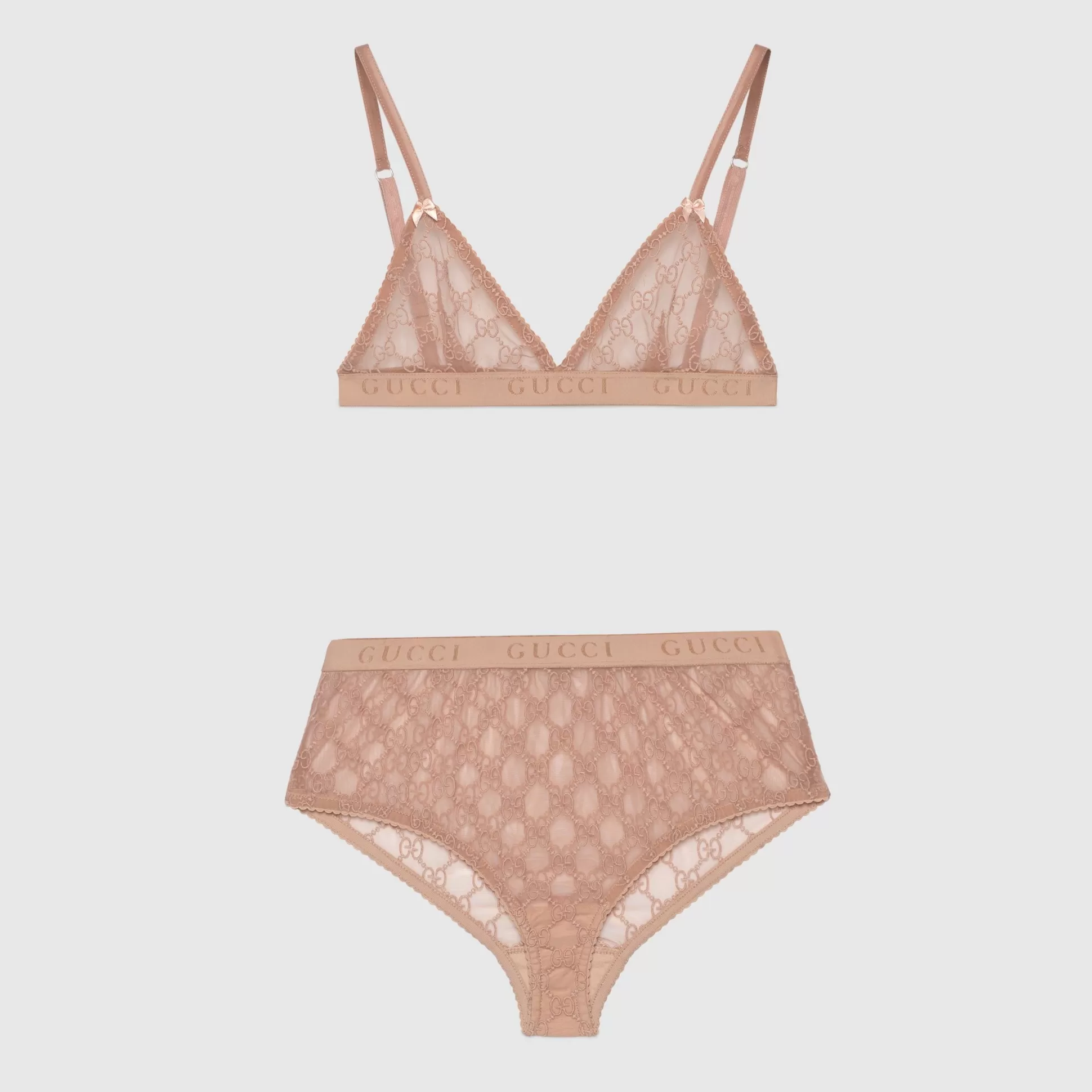 GUCCI Gg Tulle Lingerie Set-Women Lingerie