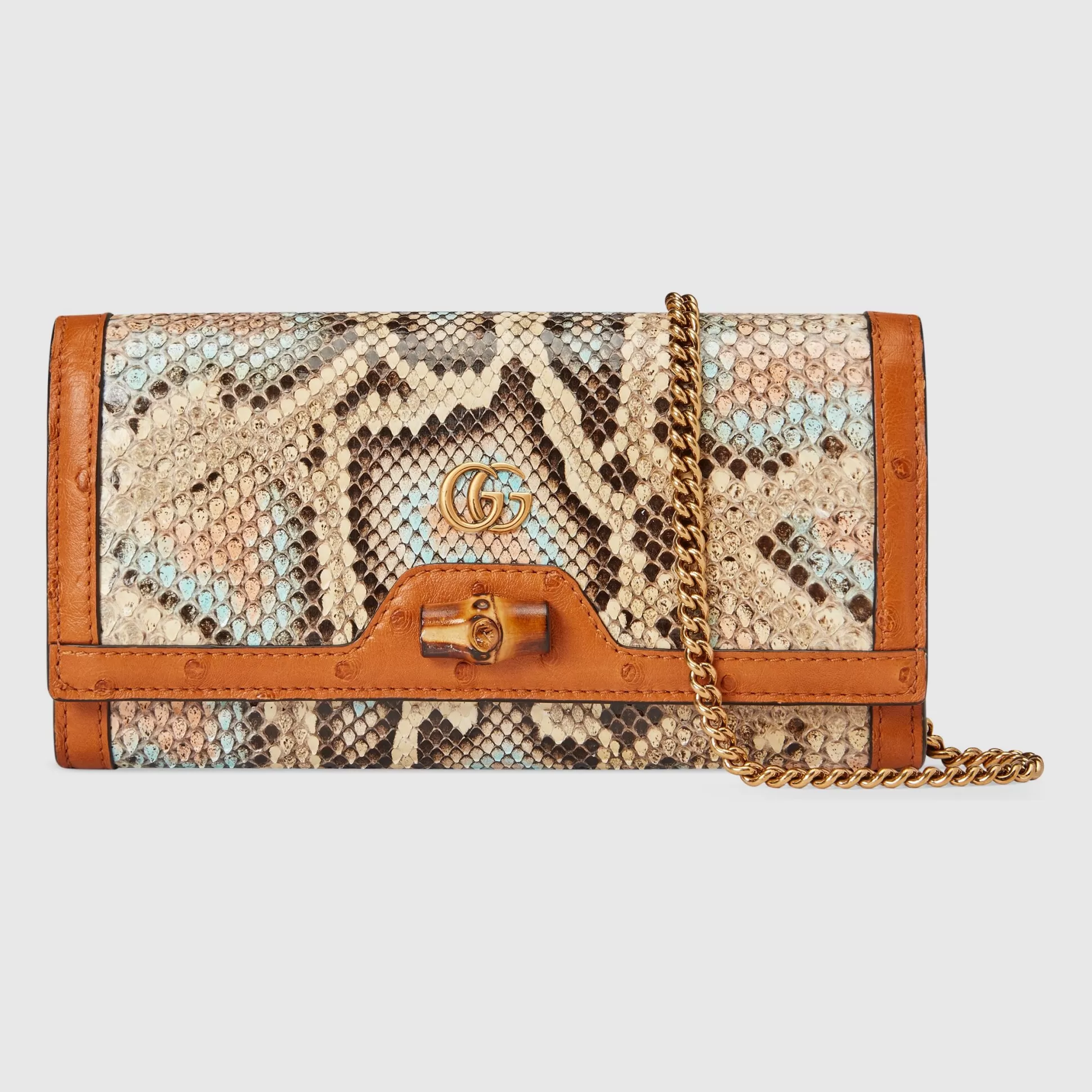 GUCCI Diana Python Chain Wallet-Women Chain Wallets