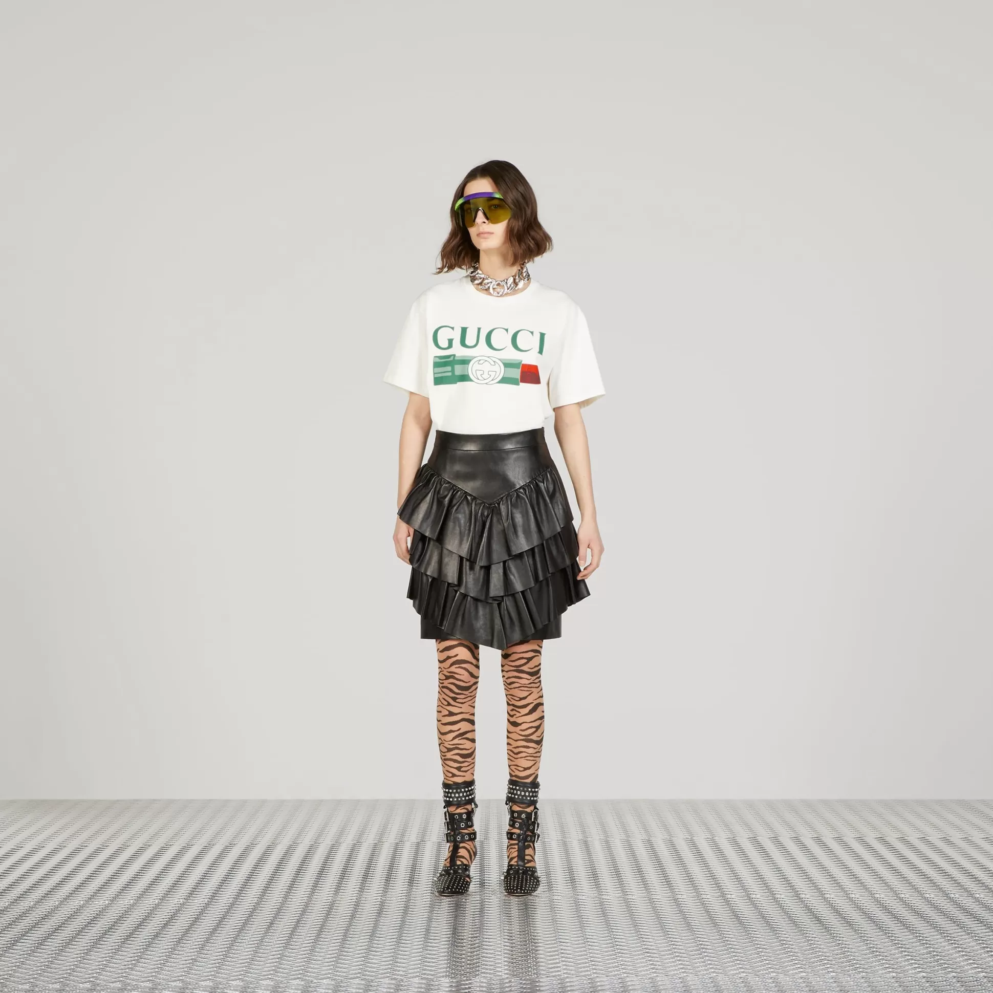 GUCCI Lipstick Print Print Cotton T-Shirt-Women T-Shirts & Sweatshirts