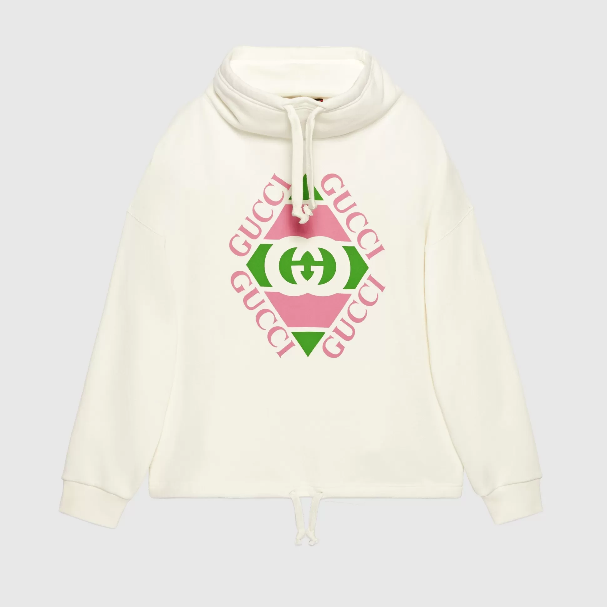 GUCCI Vintage Logo Cotton Sweatshirt-Women T-Shirts & Sweatshirts