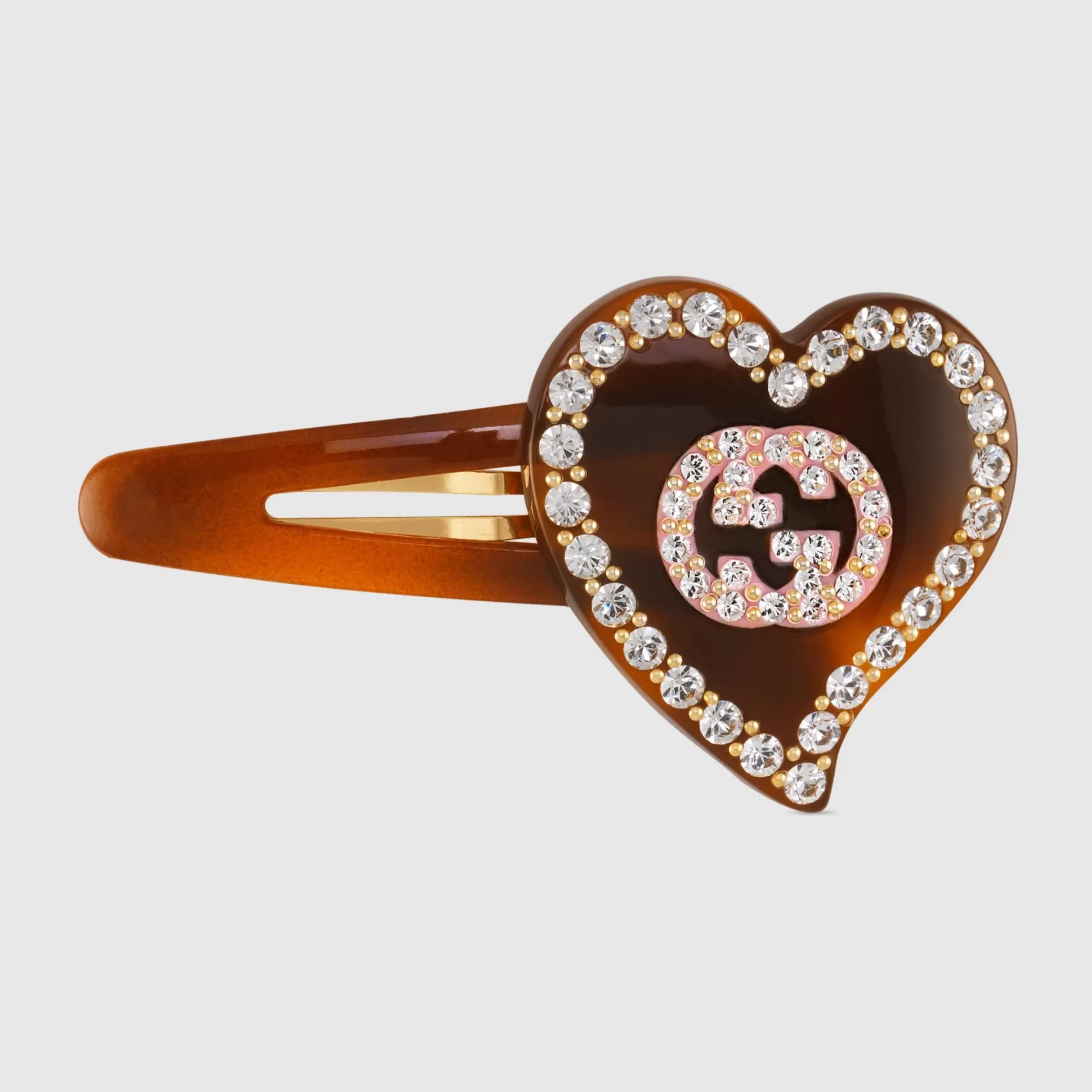 GUCCI Hair Clip With Gg And Heart Detail- Hair Accessories