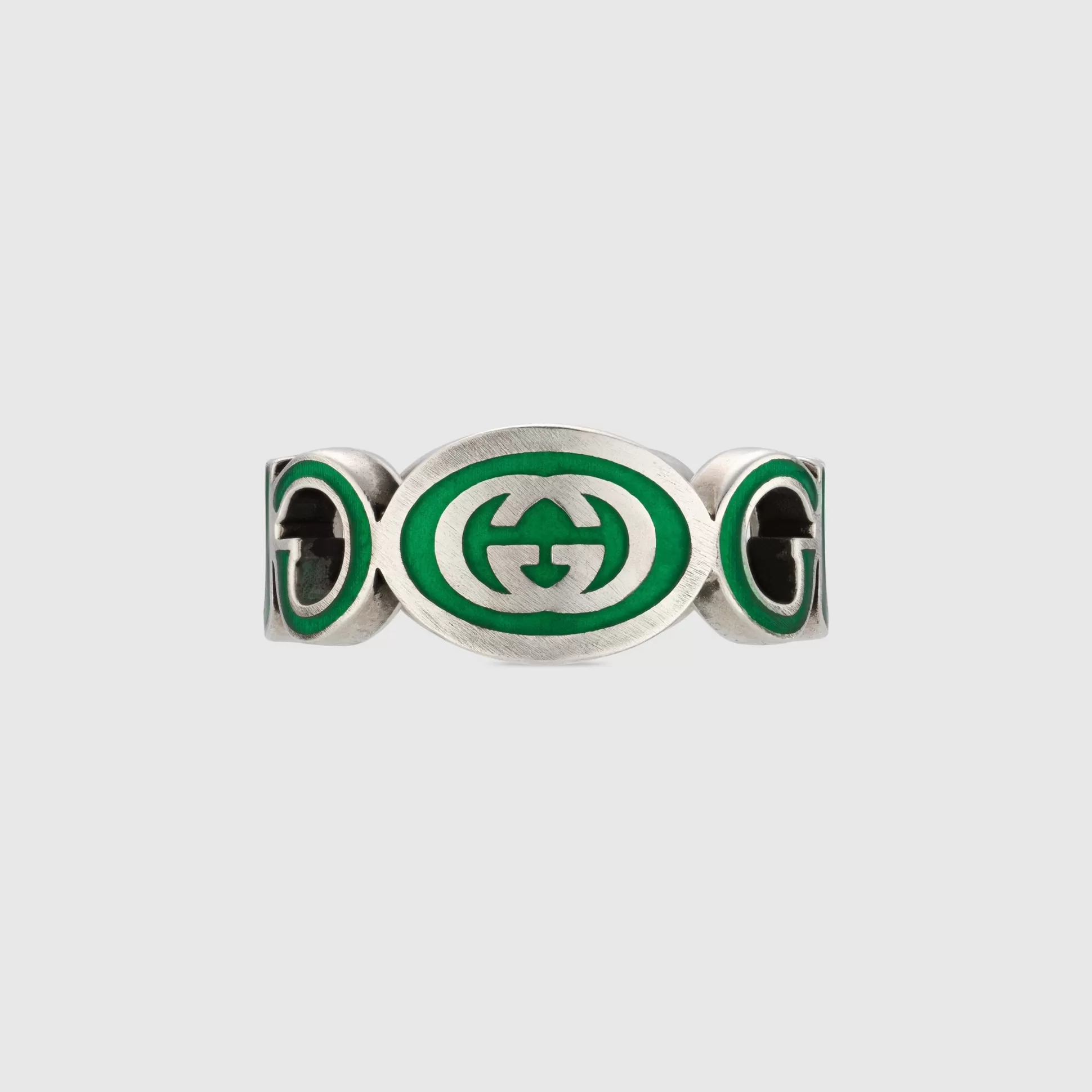 GUCCI Interlocking G Enamel Ring- Rings