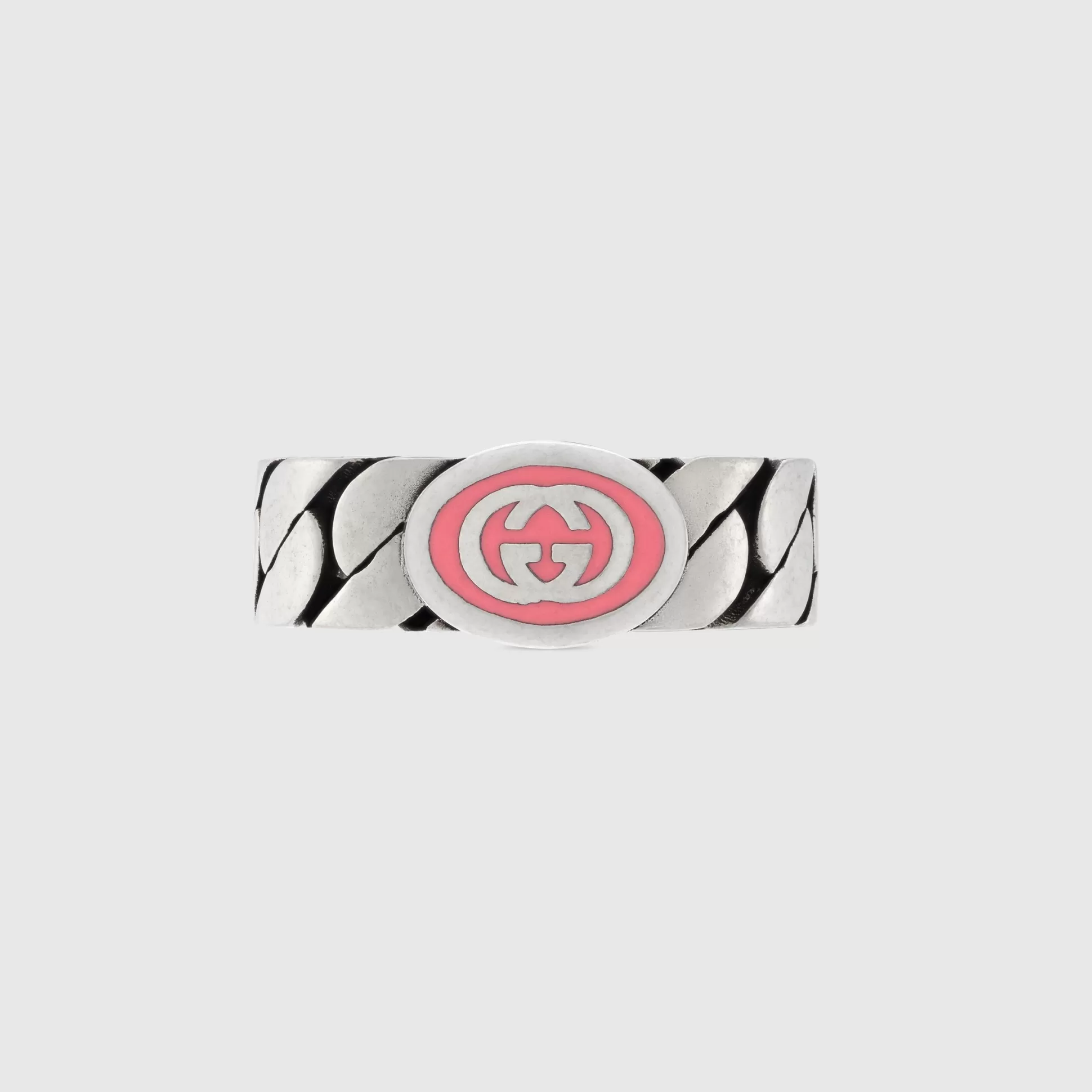 GUCCI Interlocking G Enamel Ring- Rings